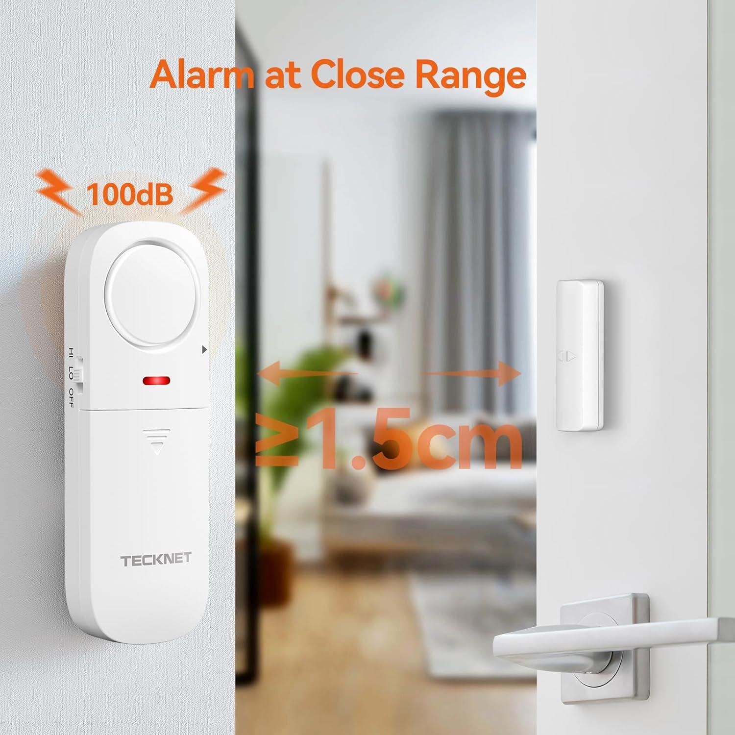 Sensor de Alarma TECKNET 2-Pack para Puertas y Ventanas