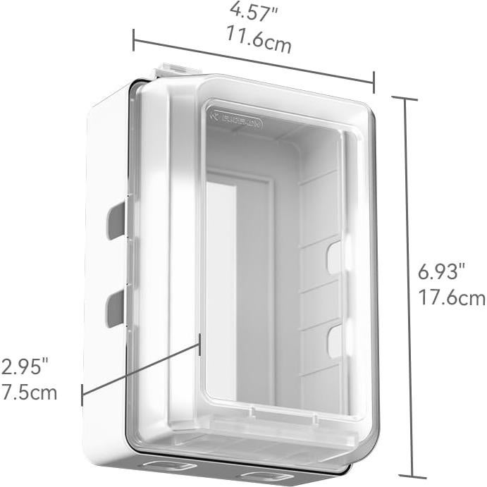 Caja de Cubierta de Enchufe Eléctrico EUDEMON Transparente