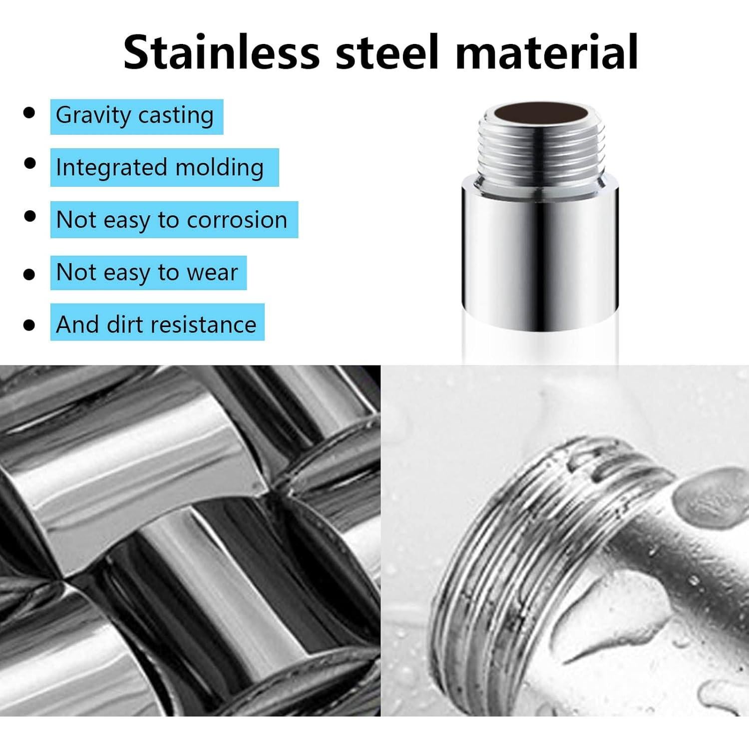 Extensión de Brazo de Ducha 1 Pulgada Tworider Acero Inoxidable