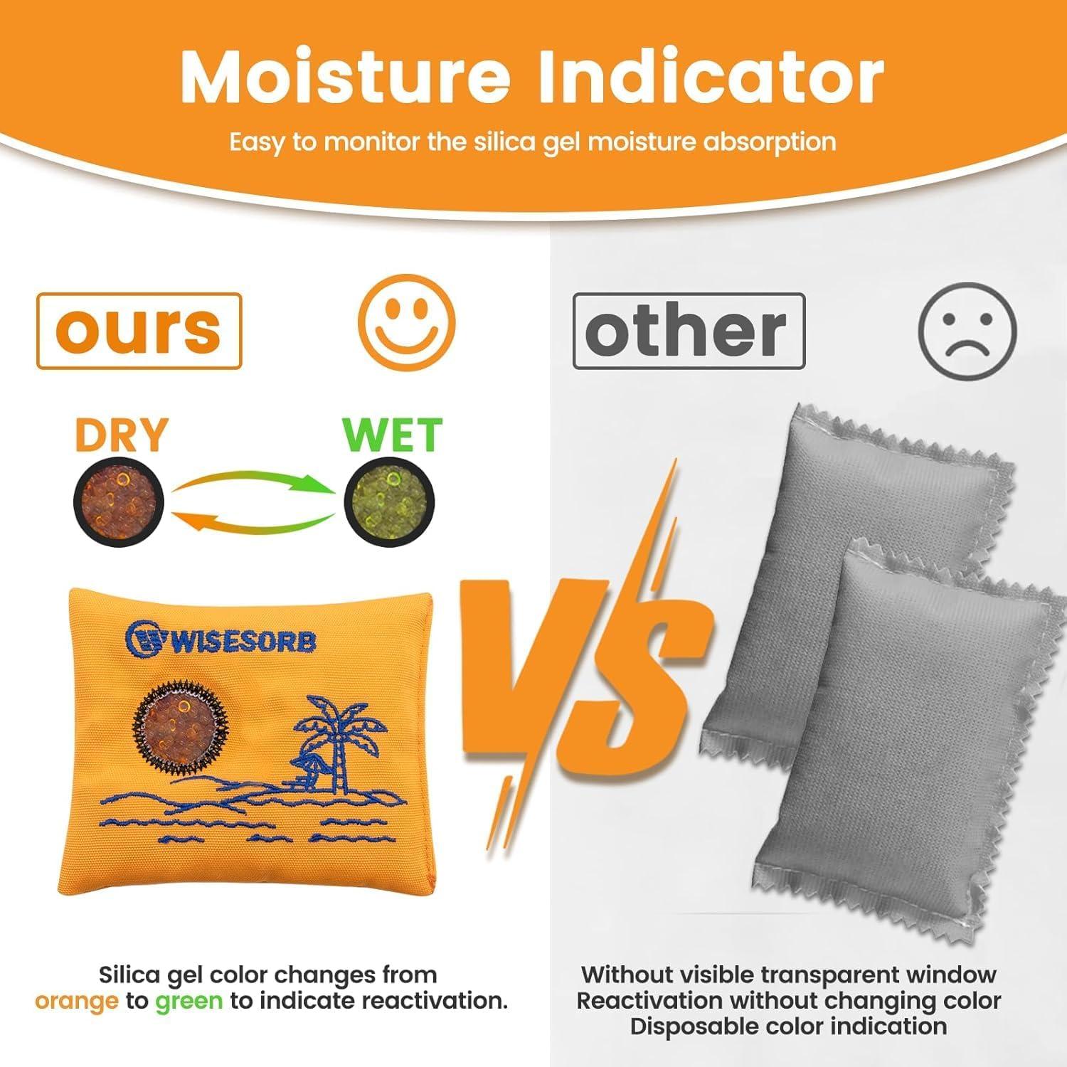 Paquete Deshidratante Reutilizable Wisesorbent 100g x2 con Ventana