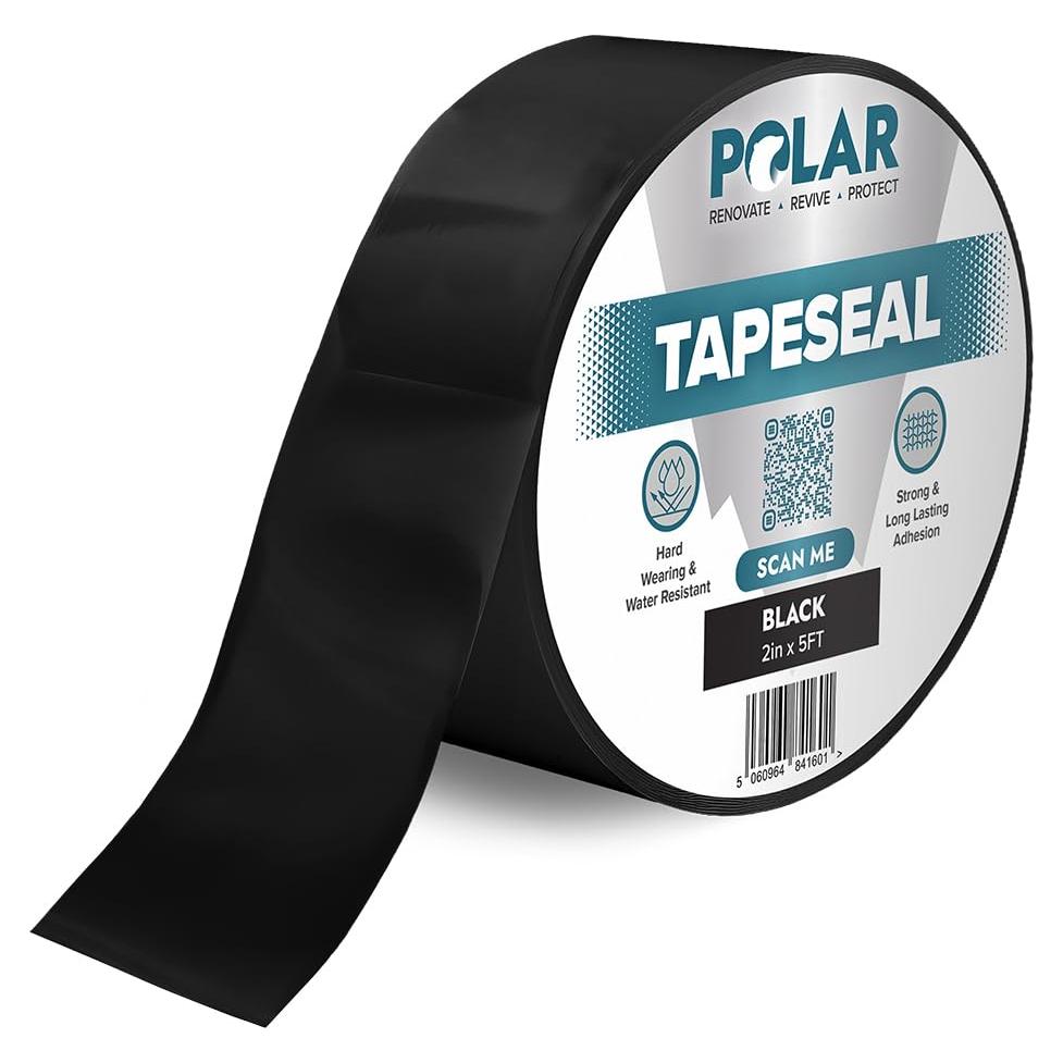 Cinta Selladora Impermeable Polar TapeSeal 5 cm x 1.52 m Negra