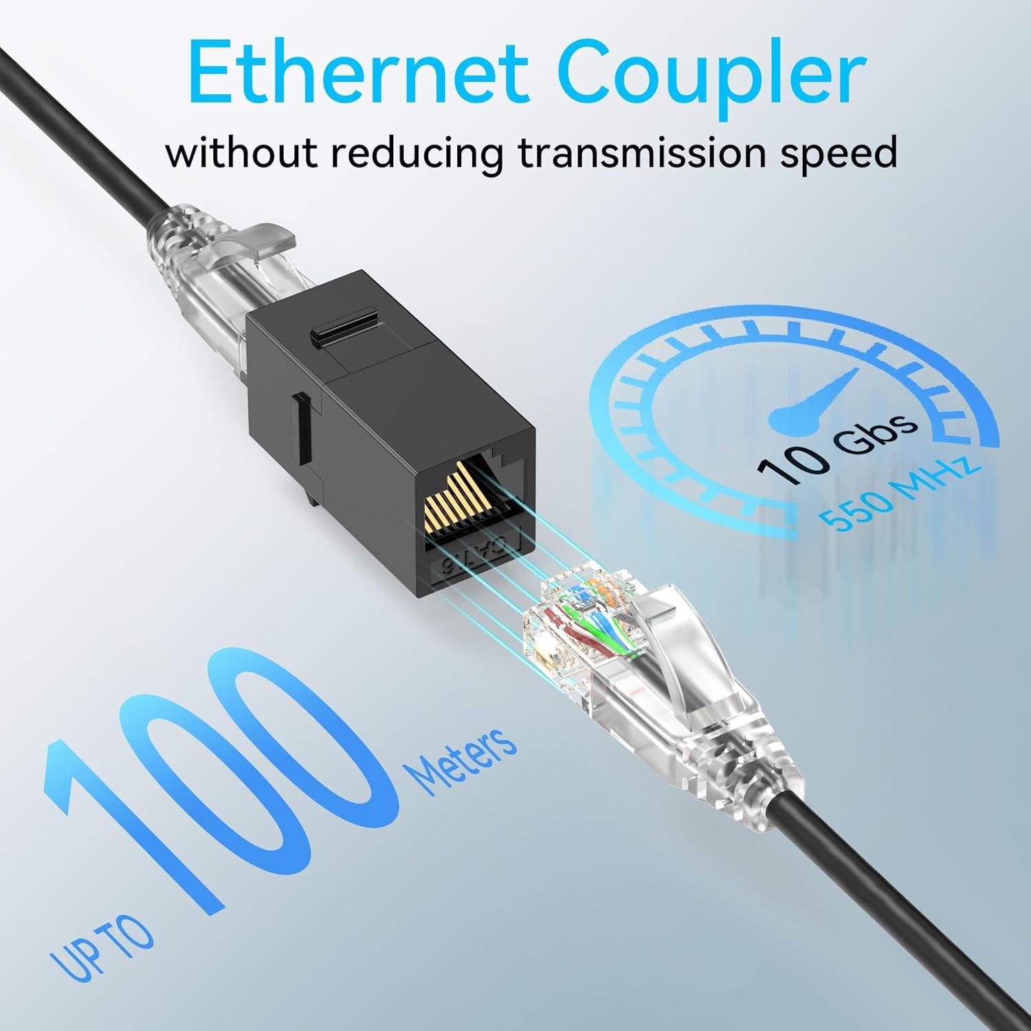 Acoplador Keystone RJ45 Cat6 Hembra a Hembra - Paquete 24 Unidades