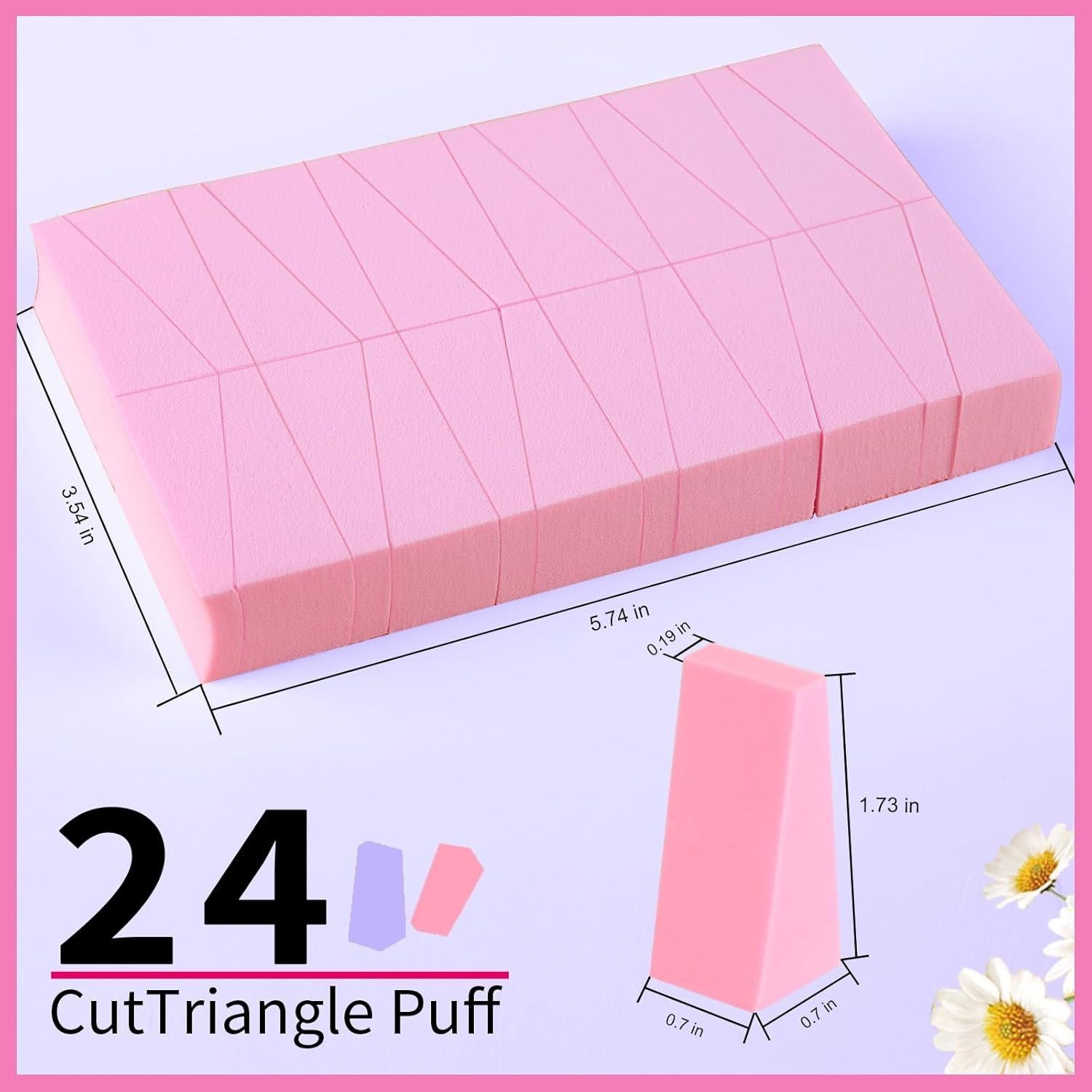 Esponjas de Maquillaje Teenitor 48 Pcs Sin Látex Rosa/Púrpura