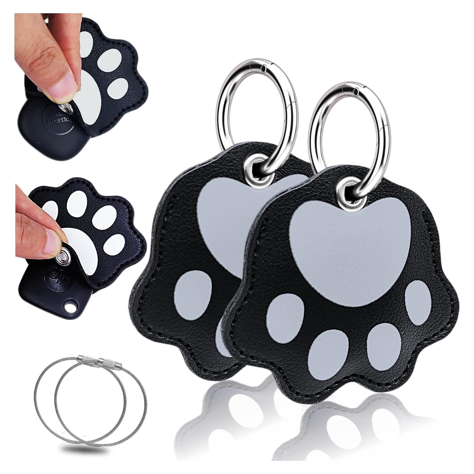 Funda de cuero para Tile Mate y Galaxy SmartTag - 2 pack