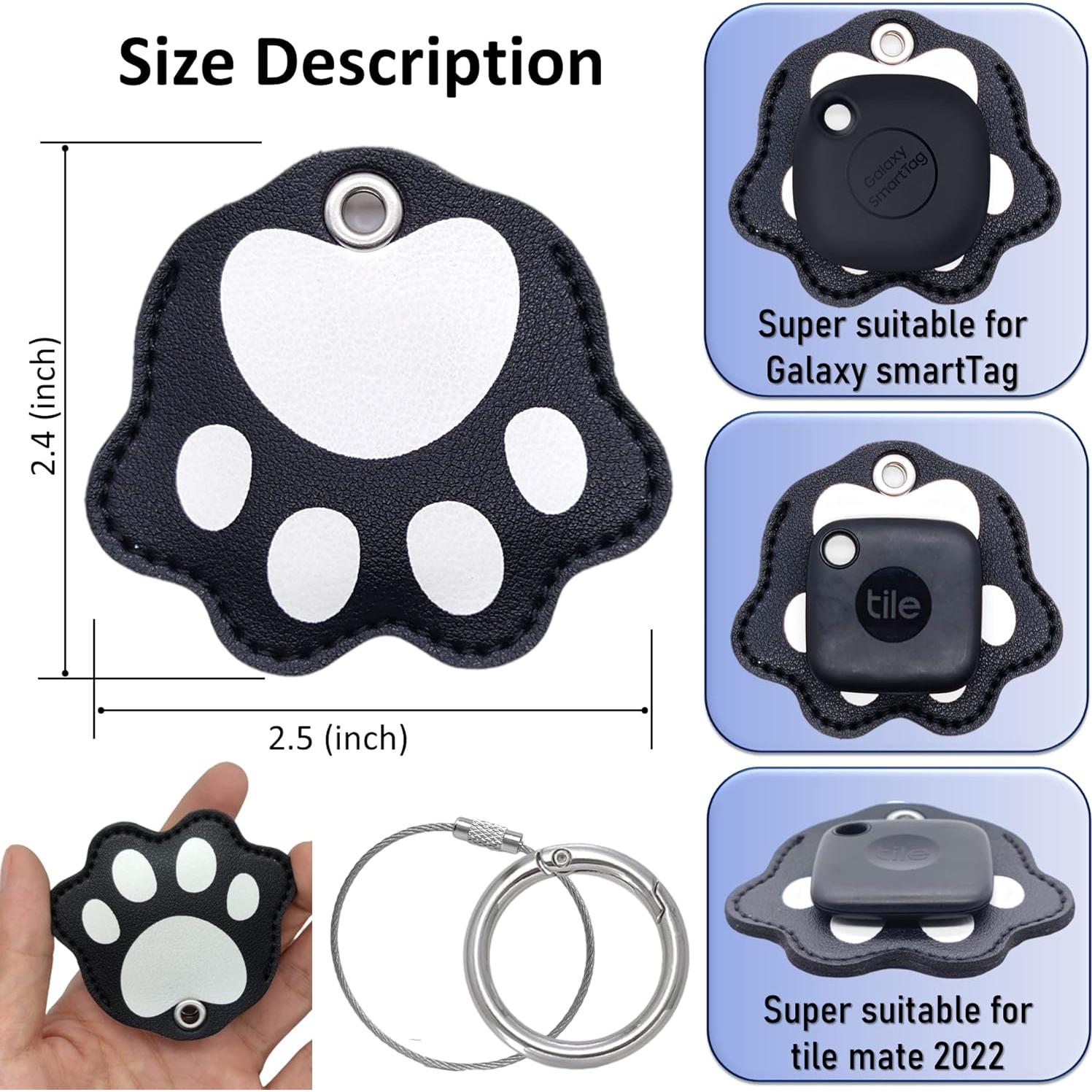 Funda de cuero para Tile Mate y Galaxy SmartTag - 2 pack