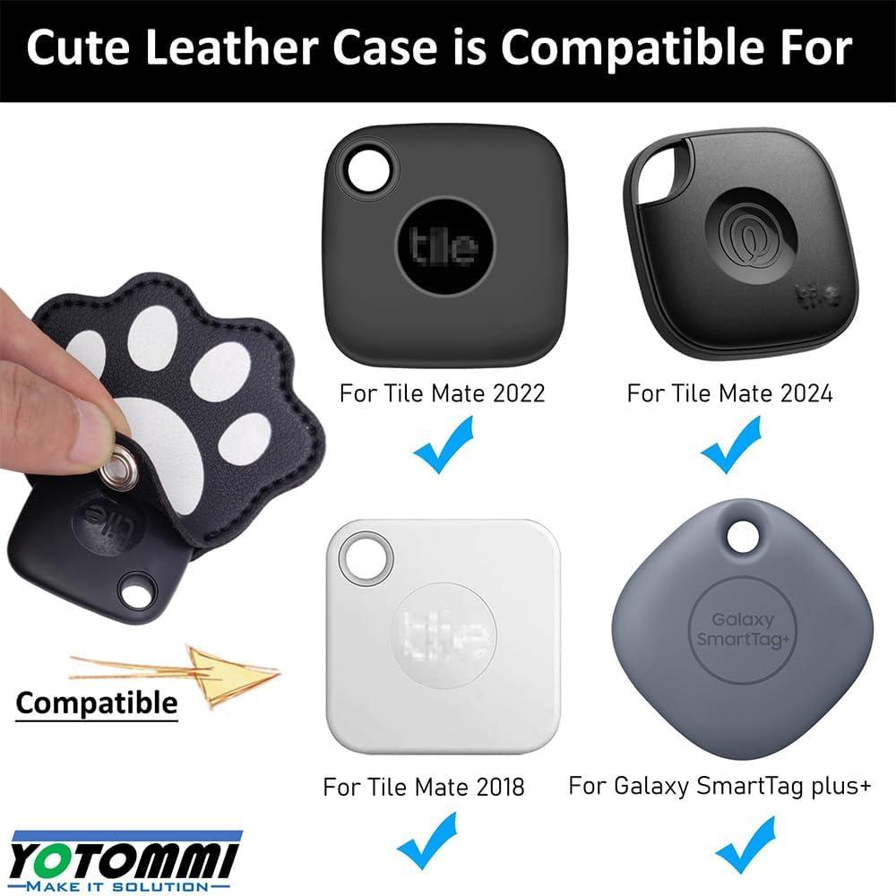 Funda de cuero para Tile Mate y Galaxy SmartTag - 2 pack