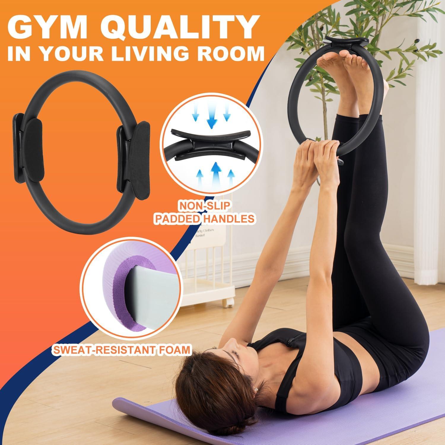 Conjunto de Pilates Tsikavo: Anillo 30.48 cm, Pelota 22.86 cm