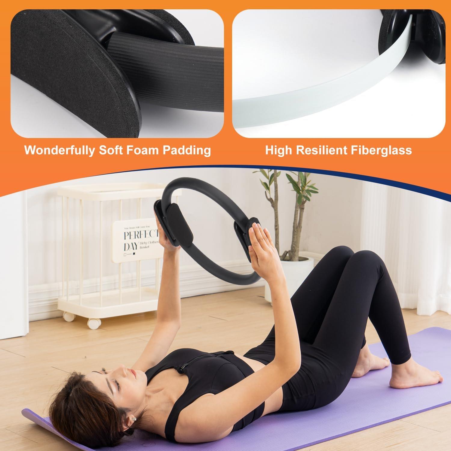 Conjunto de Pilates Tsikavo: Anillo 30.48 cm, Pelota 22.86 cm