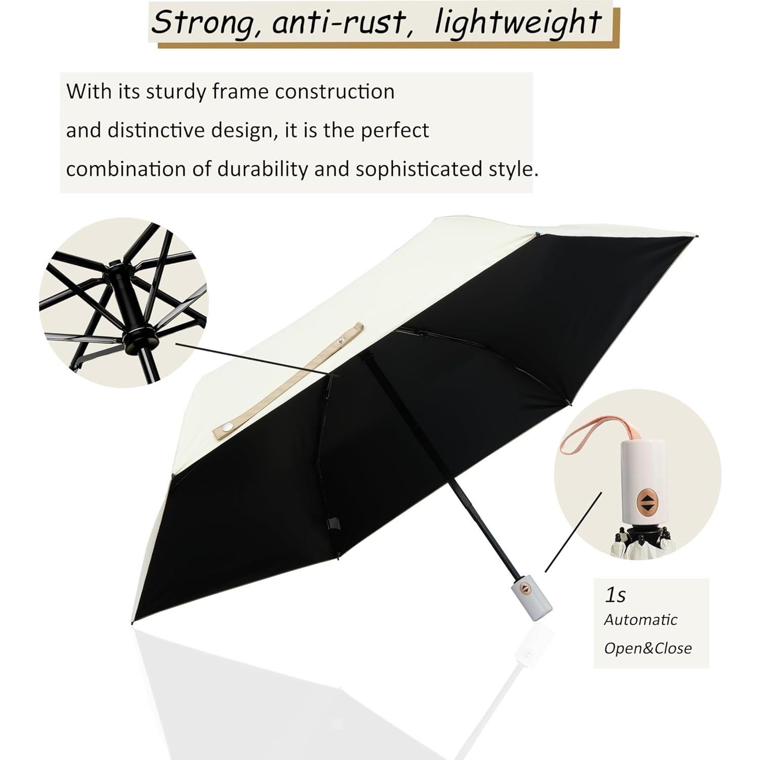 Paraguas Compacto Nuxer Automático UV UPF 50+ Impermeable