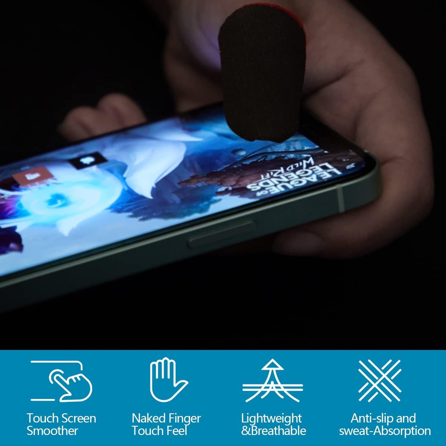 Mangas para Dedos Jiuguva 120 Pcs Anti Sudor para Juegos