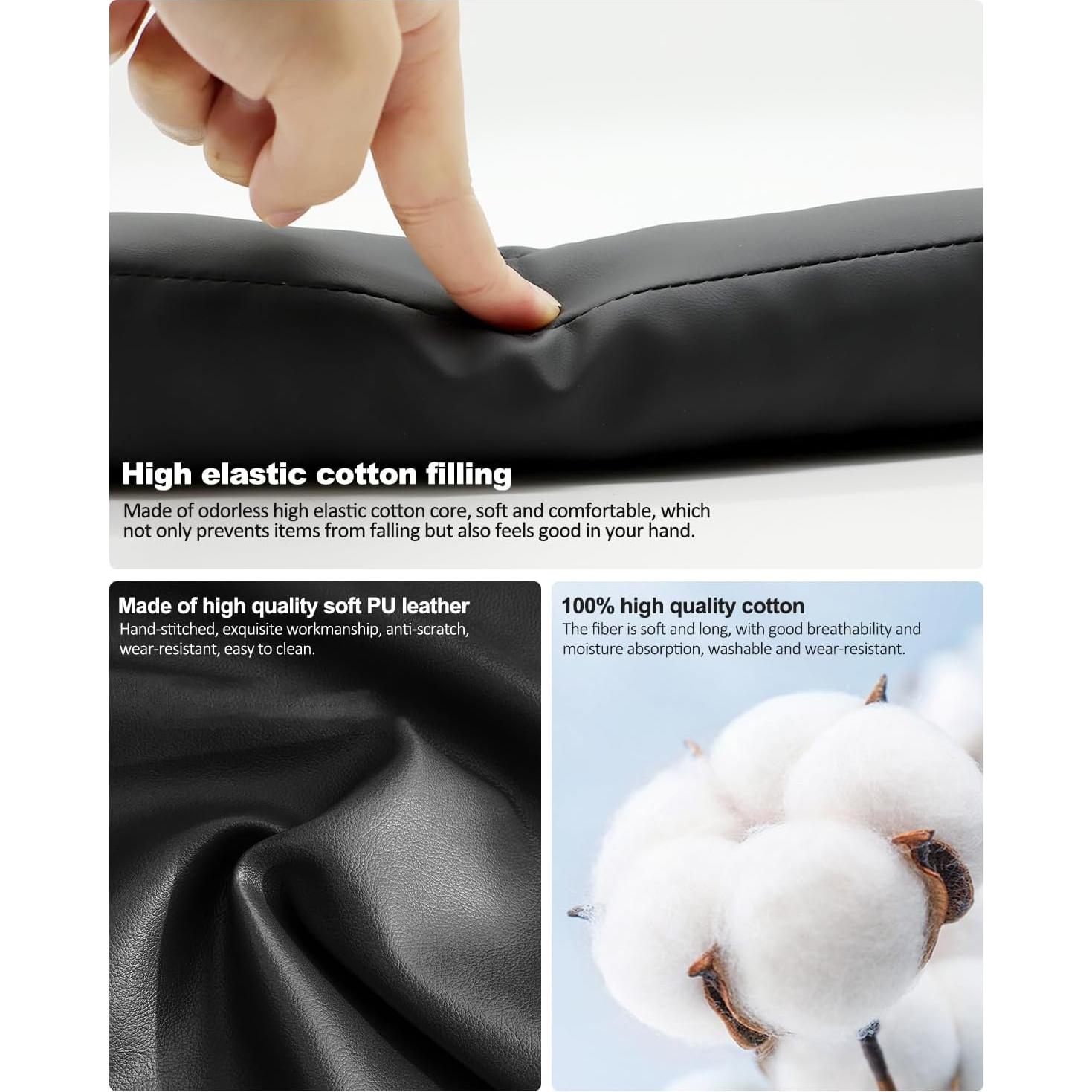 Relleno Espacio Asiento Coche Cuero Negro Nosxxus Universal