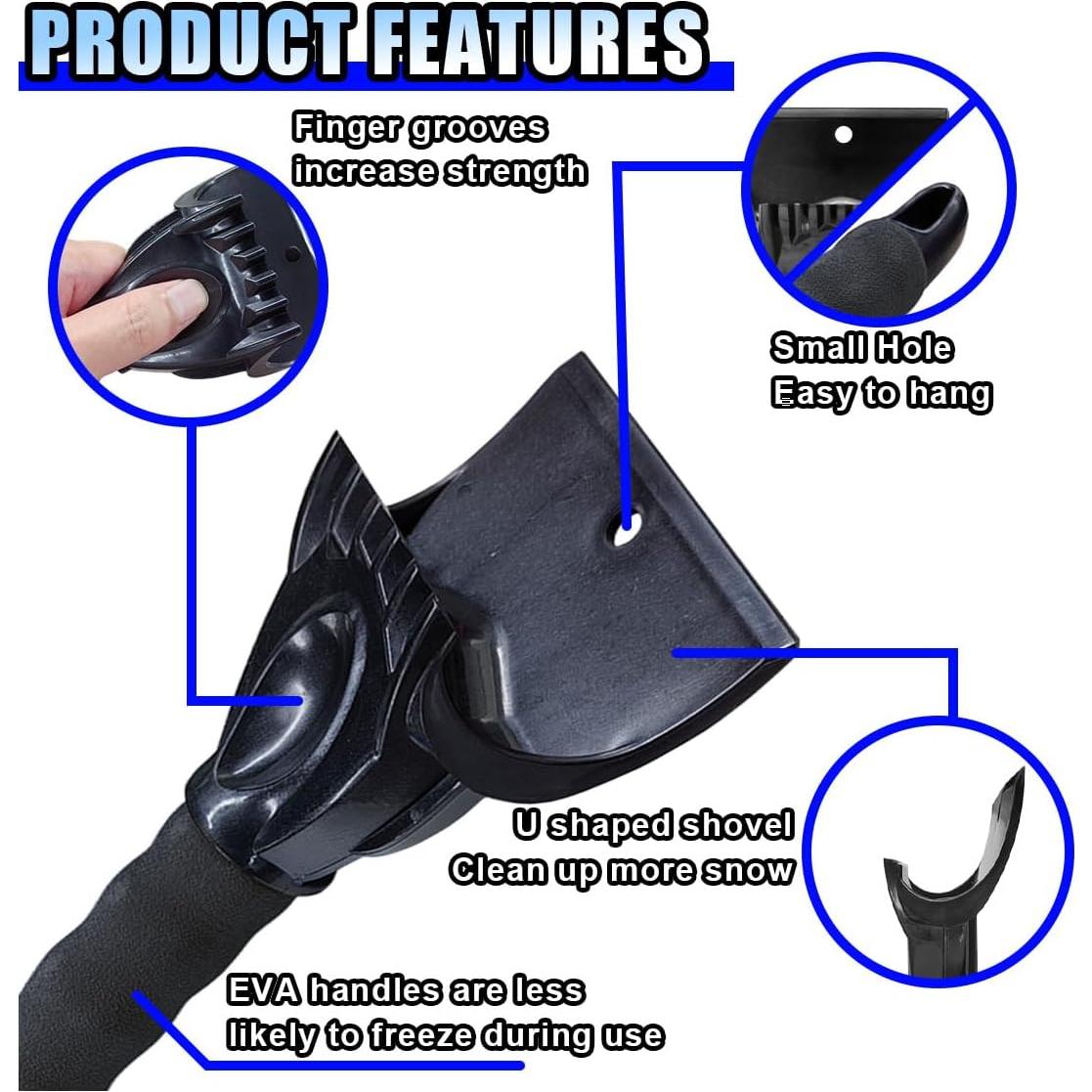 Raspador de Hielo para Autos LAINLOY 25x9.5cm Negro