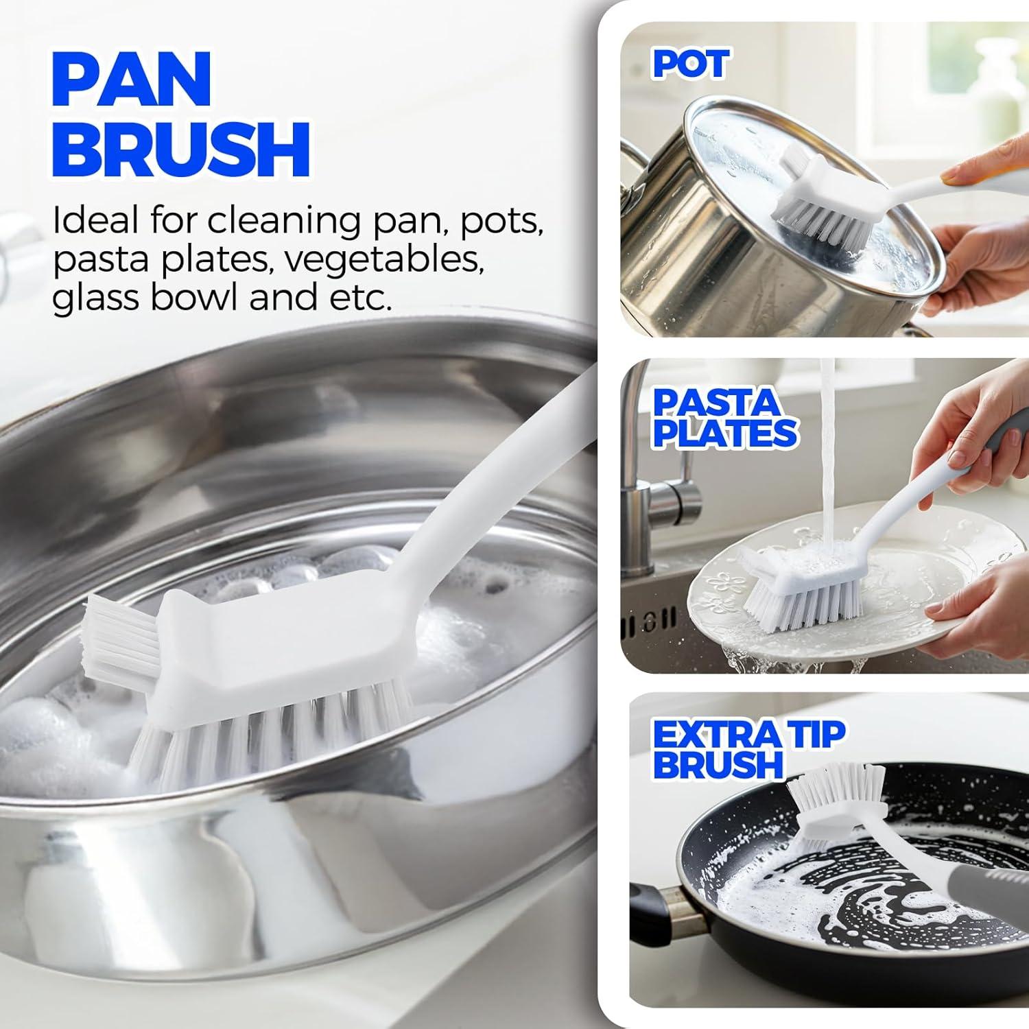 Conjunto de cepillos de limpieza Holikme 6 piezas - Gris