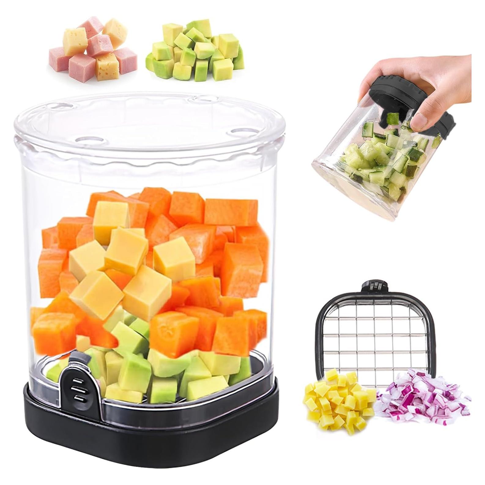 Taza Picadora de Verduras CEHNCEH - Acero Inoxidable - Negro