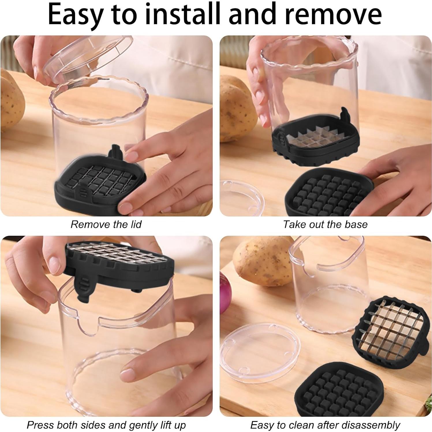 Taza Picadora de Verduras CEHNCEH - Acero Inoxidable - Negro