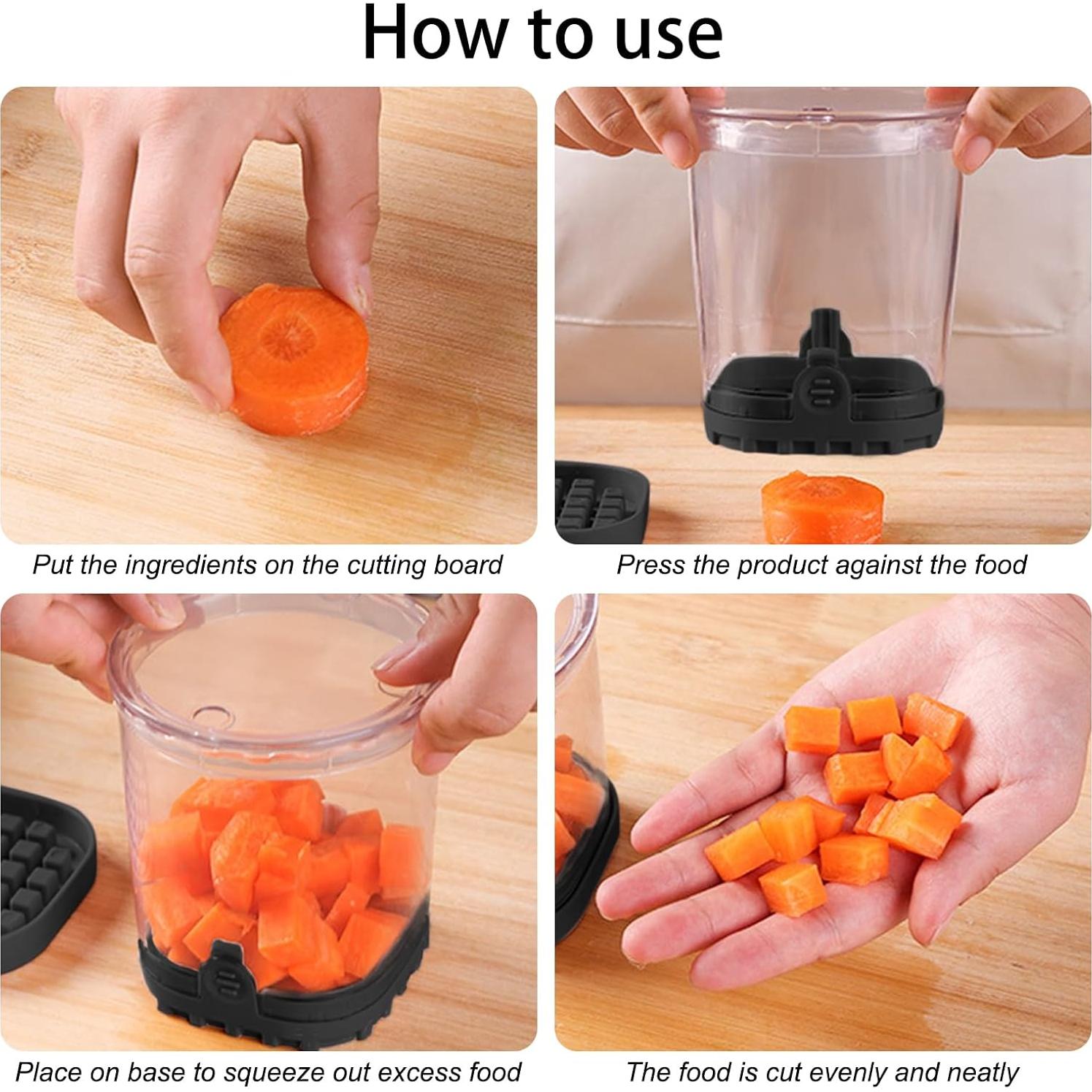 Taza Picadora de Verduras CEHNCEH - Acero Inoxidable - Negro