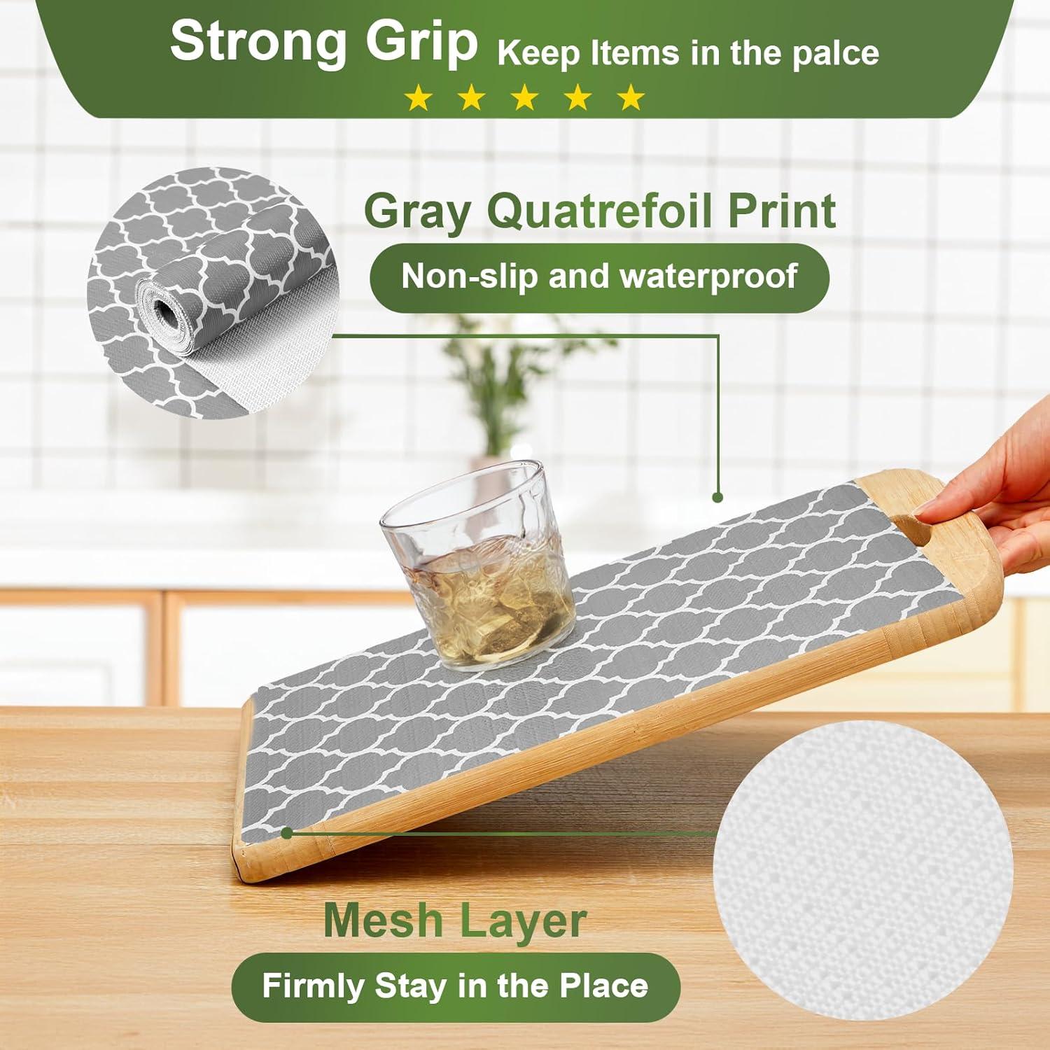 Forro de Estante Antideslizante Moriah 27.94x299.72 cm Gris