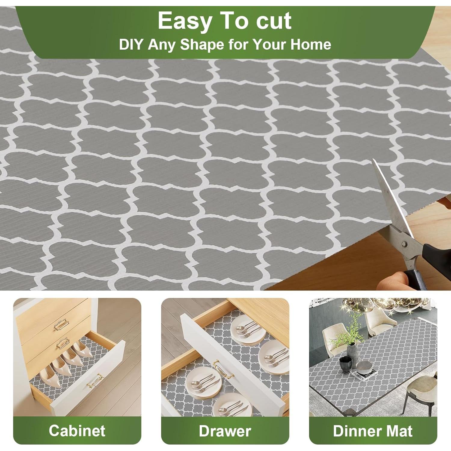 Forro de Estante Antideslizante Moriah 27.94x299.72 cm Gris