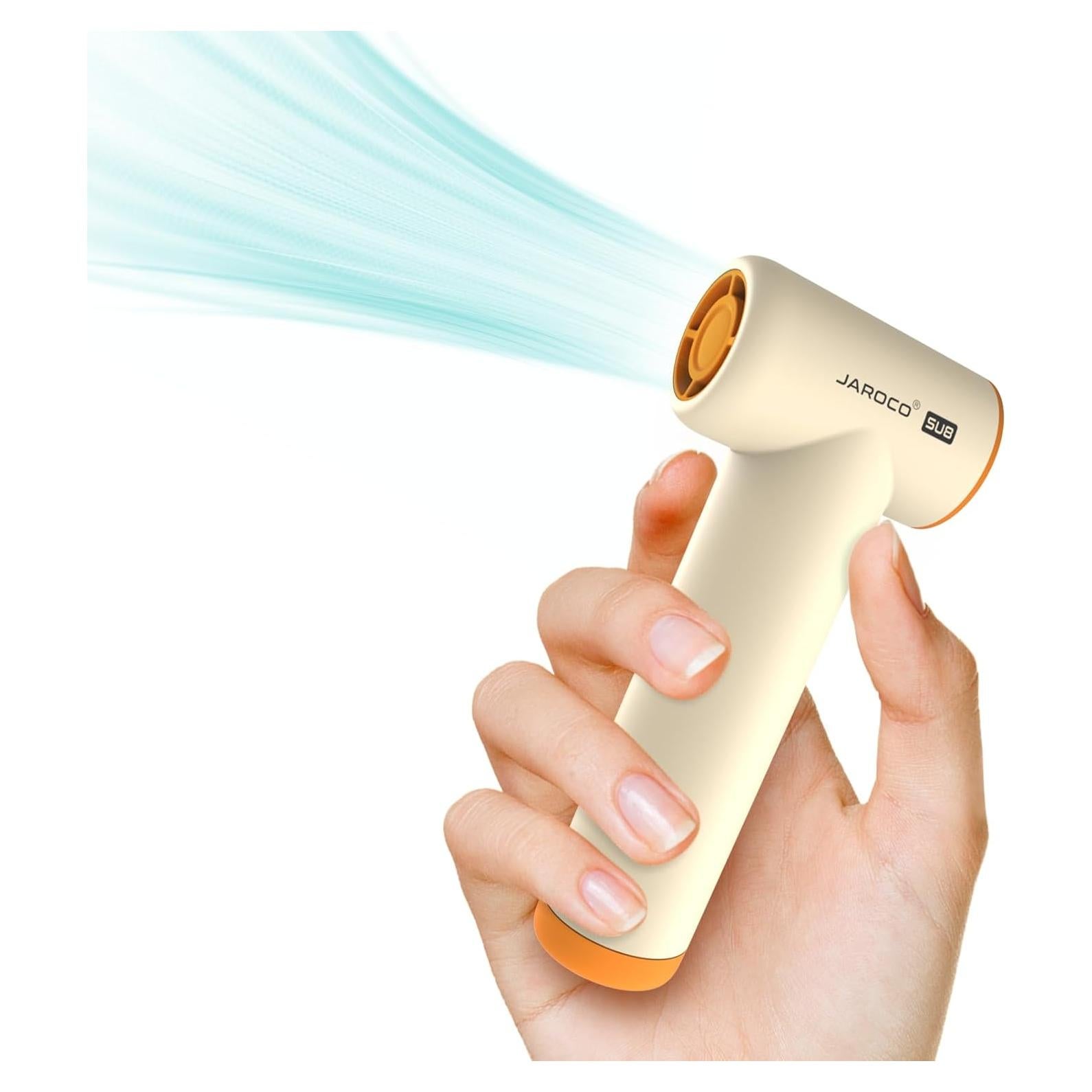 Ventilador de Mano Jaroco Turbo 85000RPM Recargable USB-C Beige
