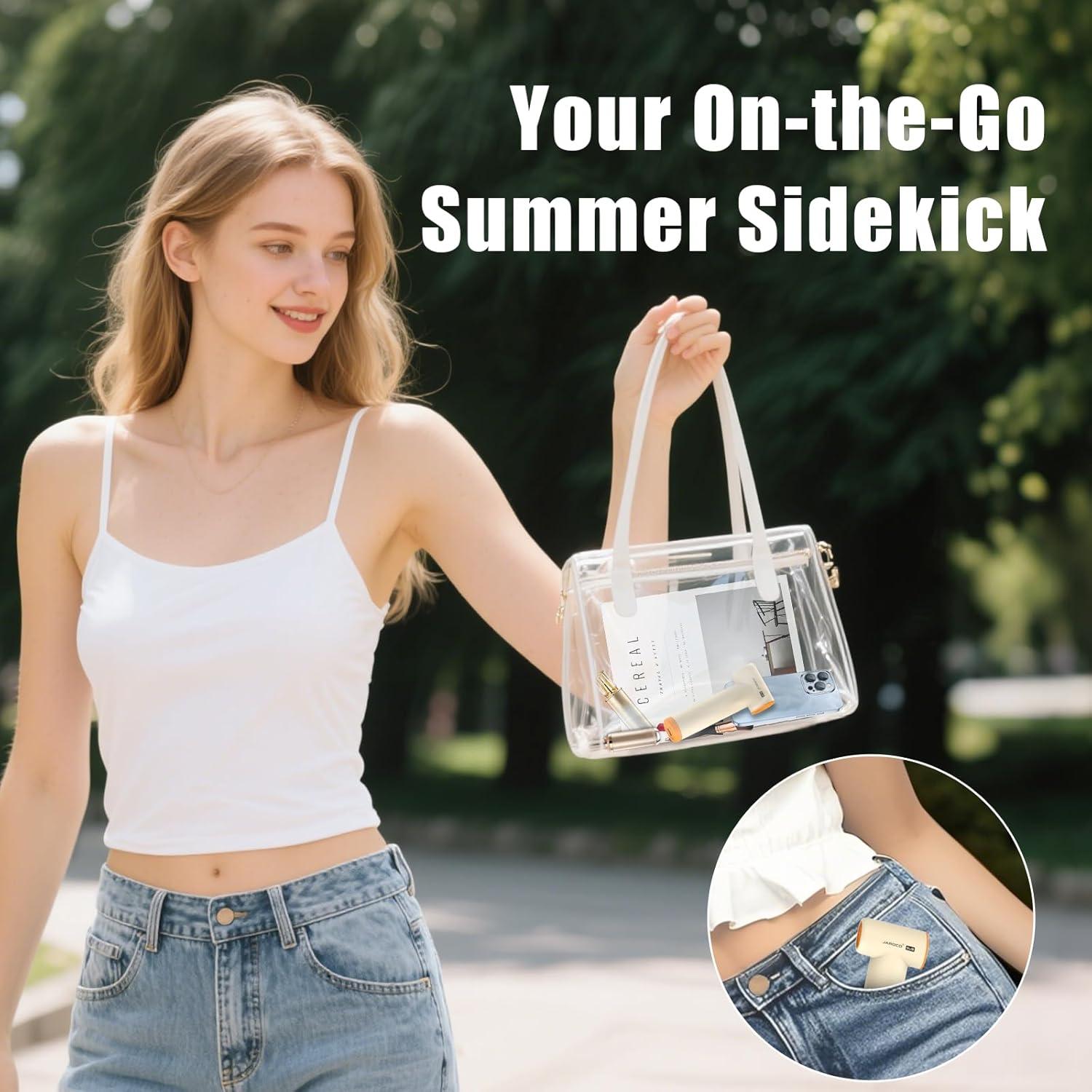 Ventilador de Mano Jaroco Turbo 85000RPM Recargable USB-C Beige