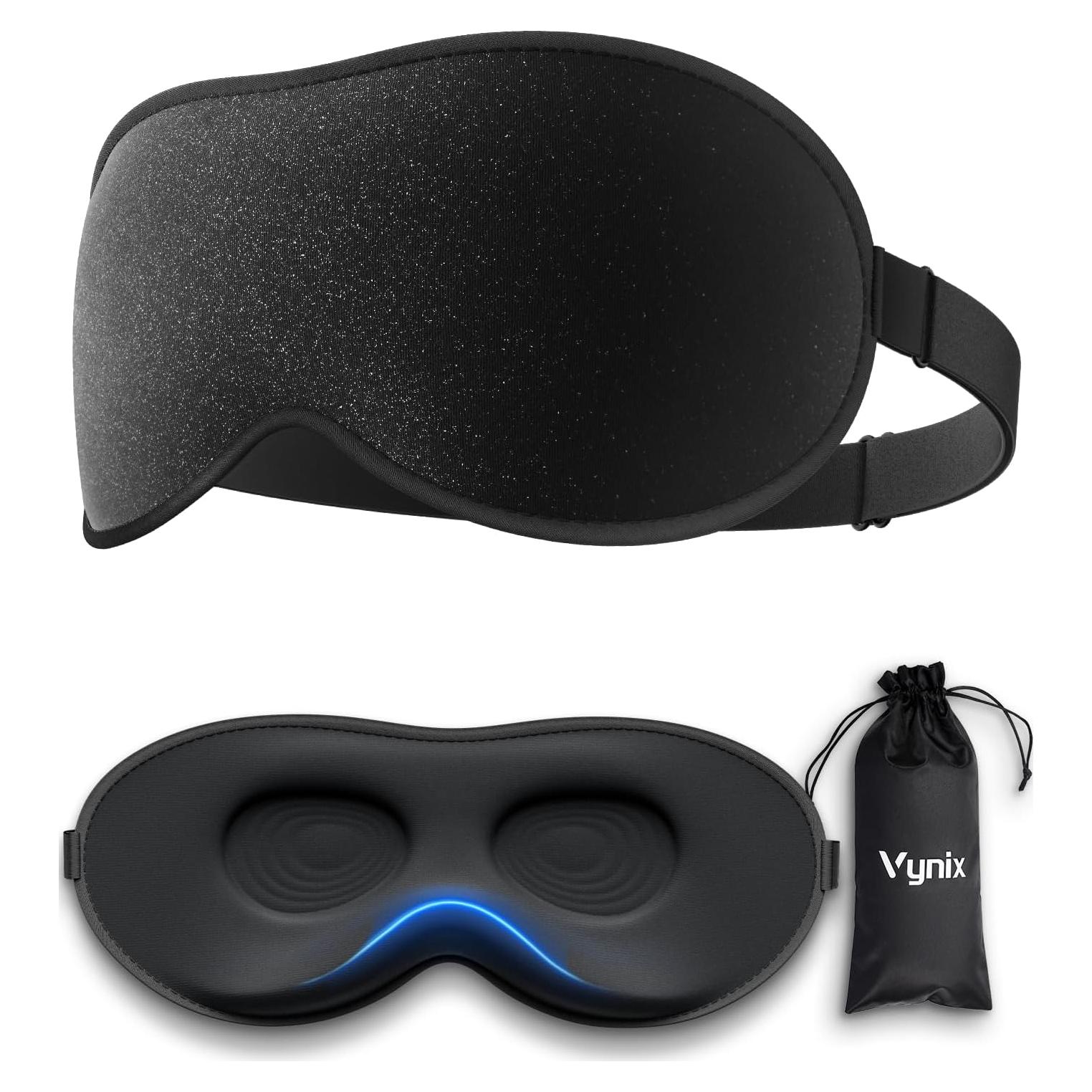 Máscara de Sueño Vynix 3D Antifaz Ocular Ajustable Negro