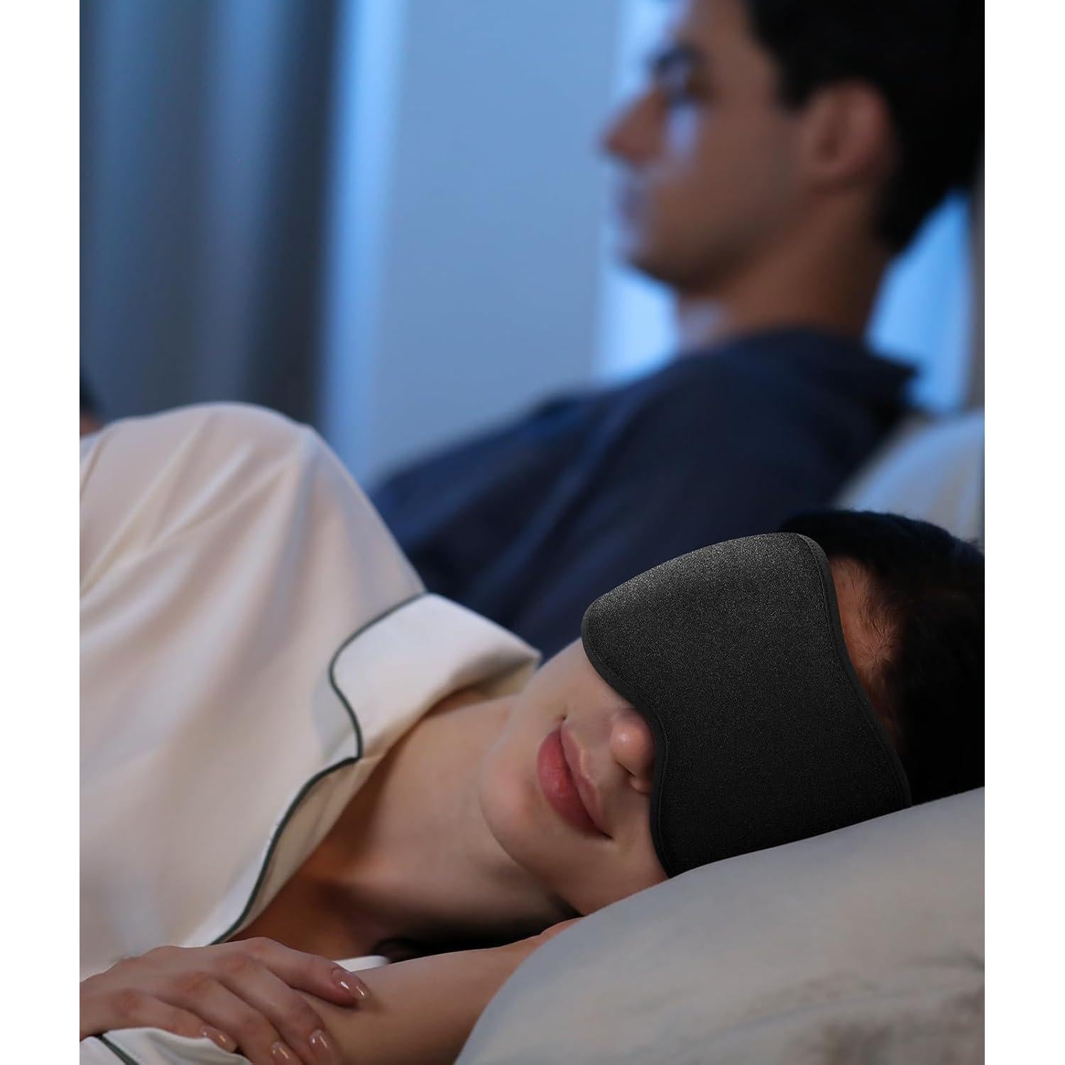 Máscara de Sueño Vynix 3D Antifaz Ocular Ajustable Negro