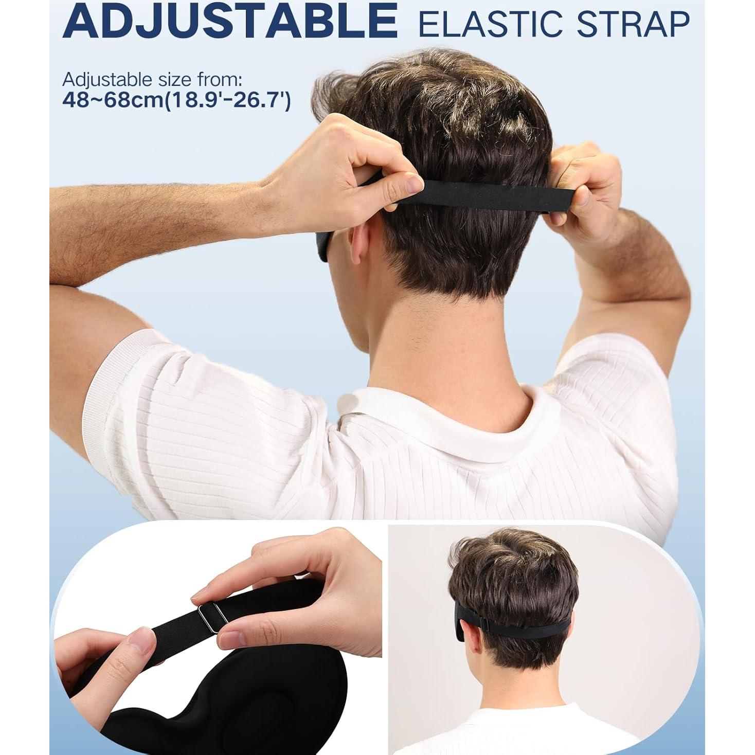 Máscara de Sueño Vynix 3D Antifaz Ocular Ajustable Negro