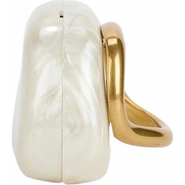 Bolso de Noche Acrílico Beige DEBIMY con Asa de Metal