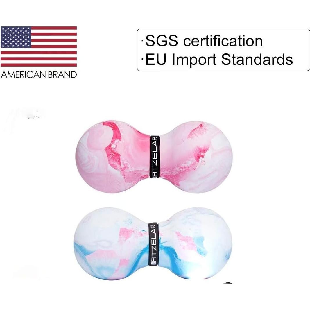 Bola de Masaje Doble Lacrosse FITZELAR 13x6.5cm para Dolor Muscular