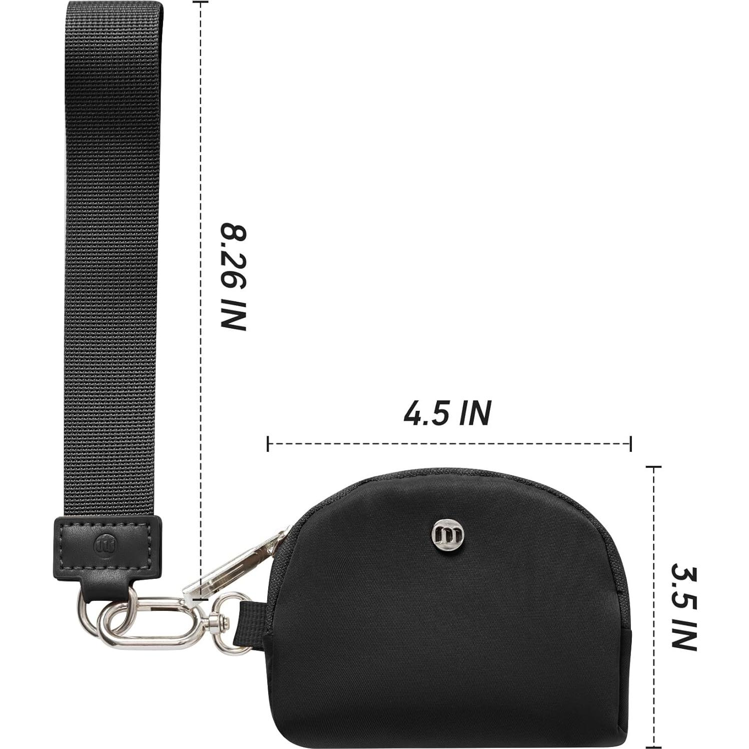 Cartera de muñeca Mum's Memory Mini Zip Negro 11x8cm