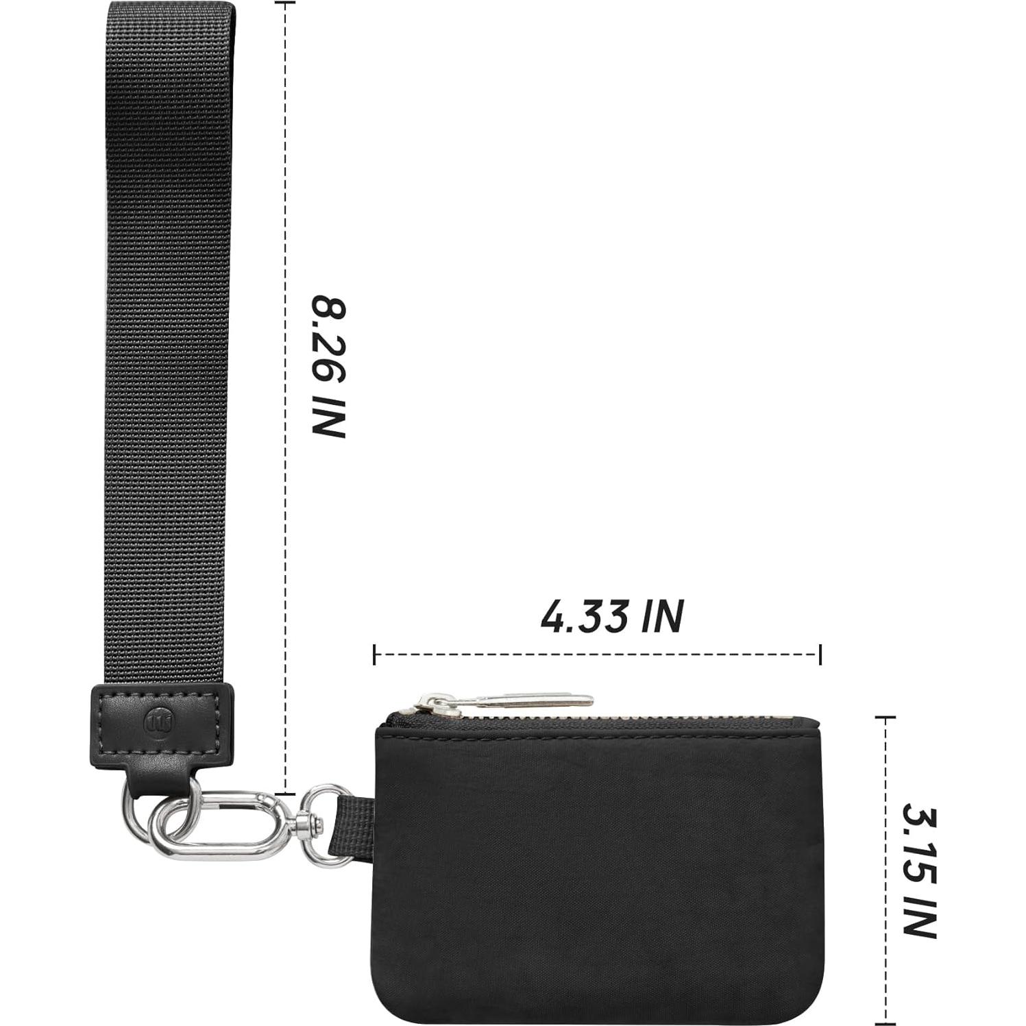 Cartera de muñeca Mum's Memory Mini Zip Negro 11x8cm