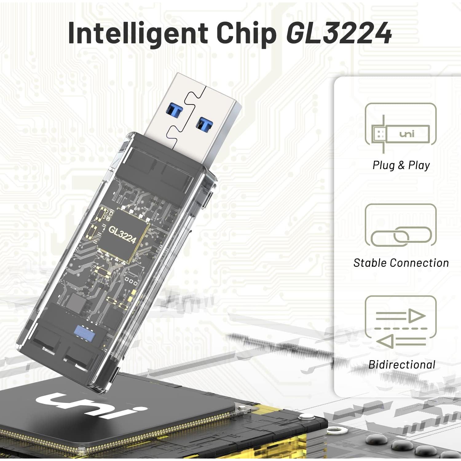 Lector de Tarjeta SD USB 3.0 uni - Alta Velocidad 2TB