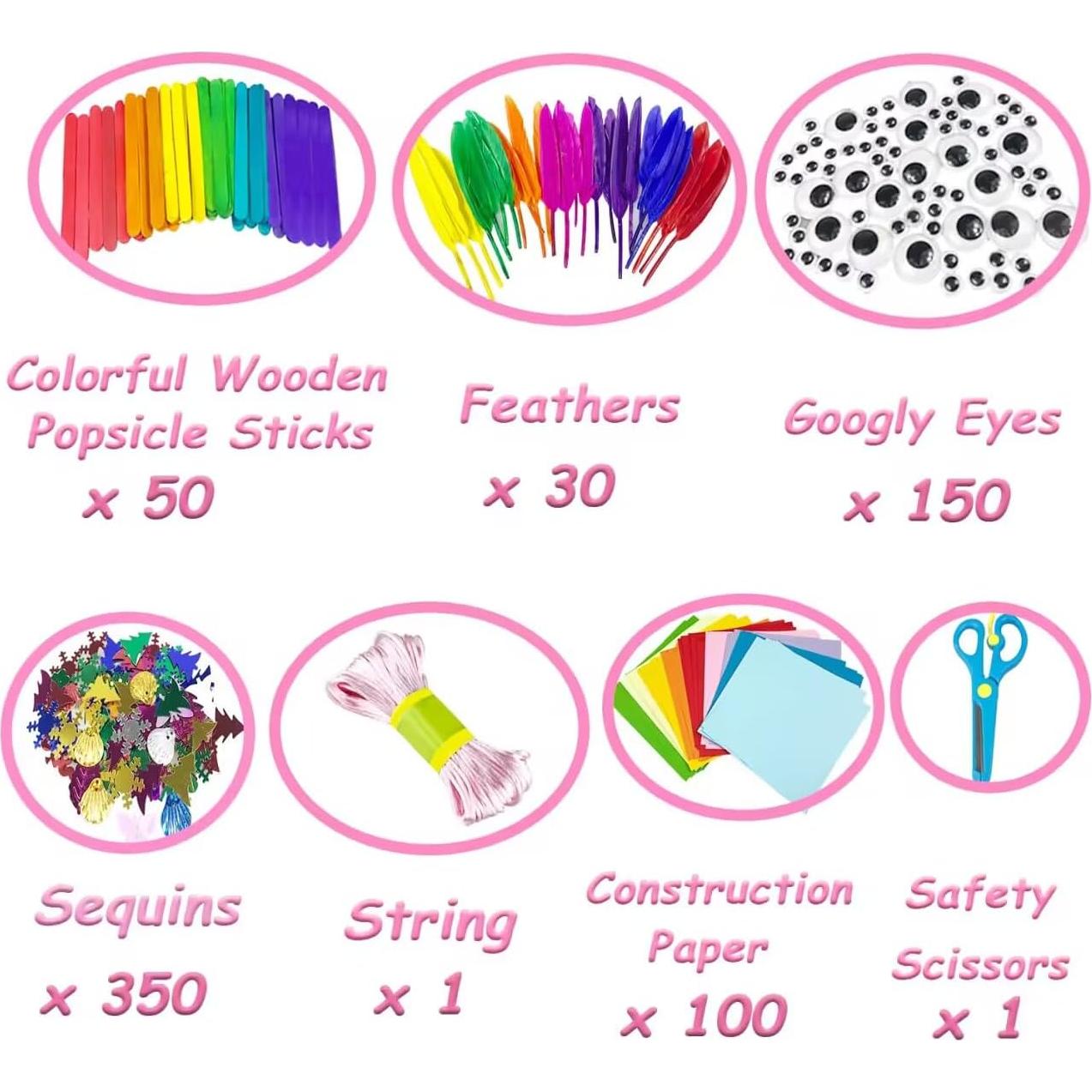 Kit de Manualidades VLUSSO 3000 Piezas para Niños 4-12 Años