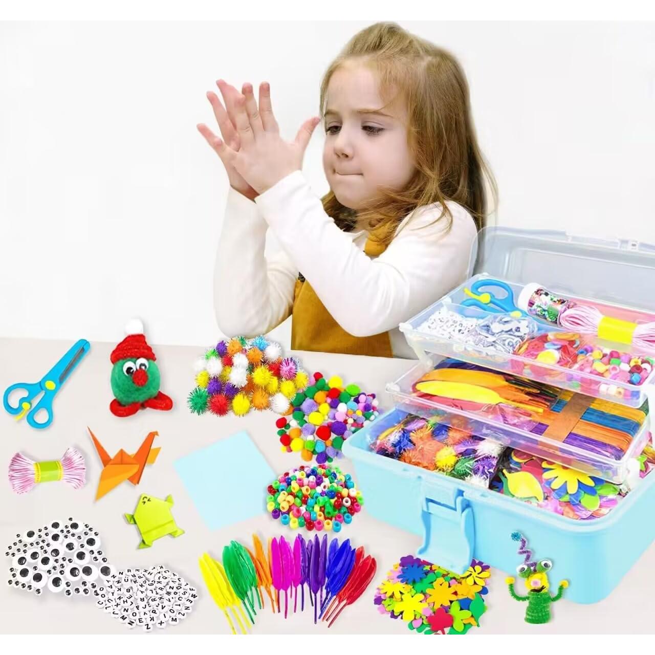 Kit de Manualidades VLUSSO 3000 Piezas para Niños 4-12 Años