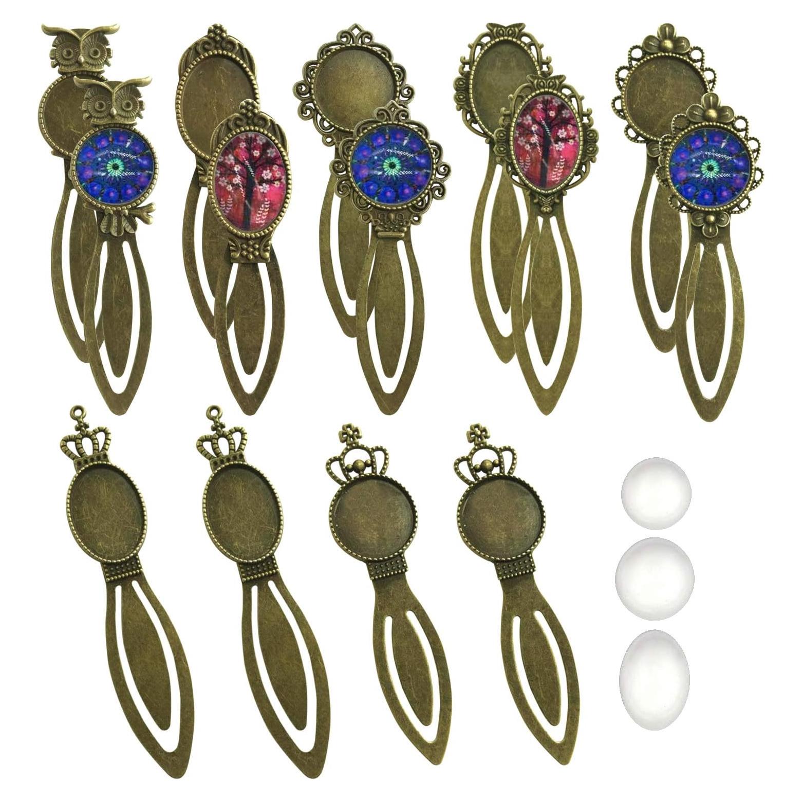 Kit de Pendientes DIY Allazone 14 PCS Bronce Antiguo