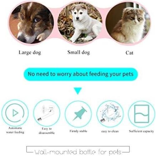 Botella dispensadora de agua para perros Andiker No-Drip 350ml