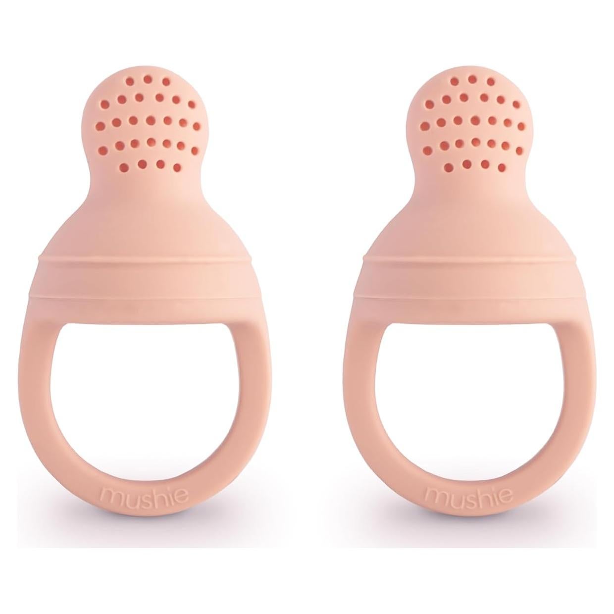 Chupete de Alimentación de Silicona Mushie Rosa 6 Meses+