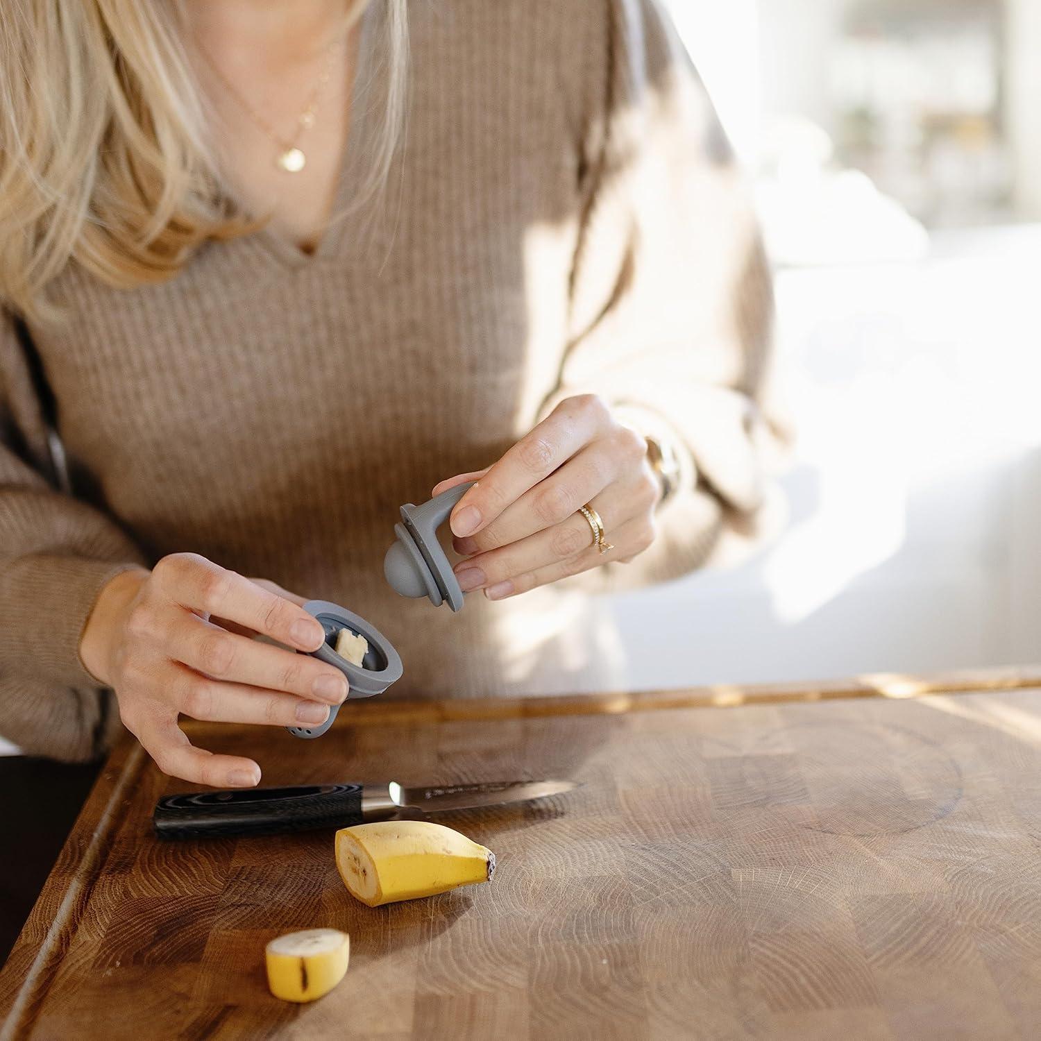 Chupete de Alimentación de Silicona Mushie Rosa 6 Meses+