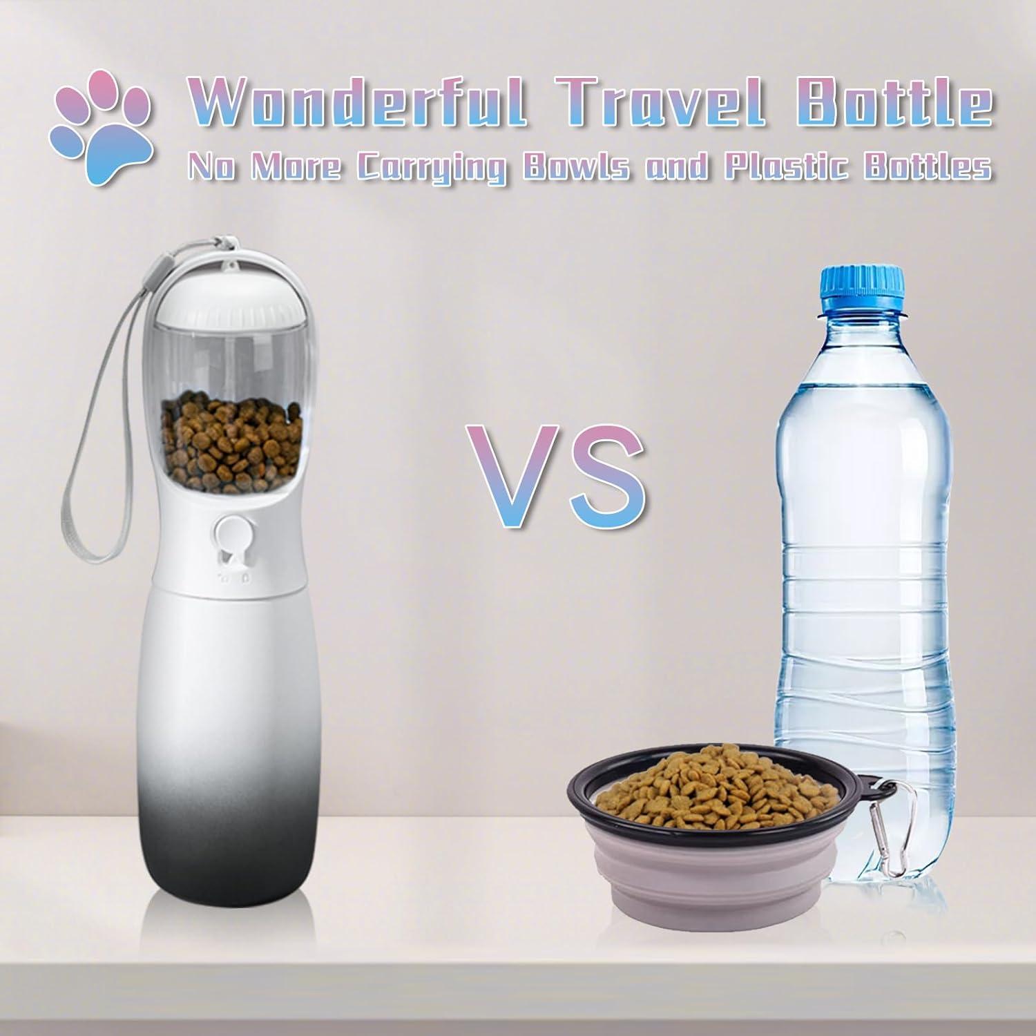 Botella de Agua Portátil para Perros Mitocapy 19Oz Doble Función