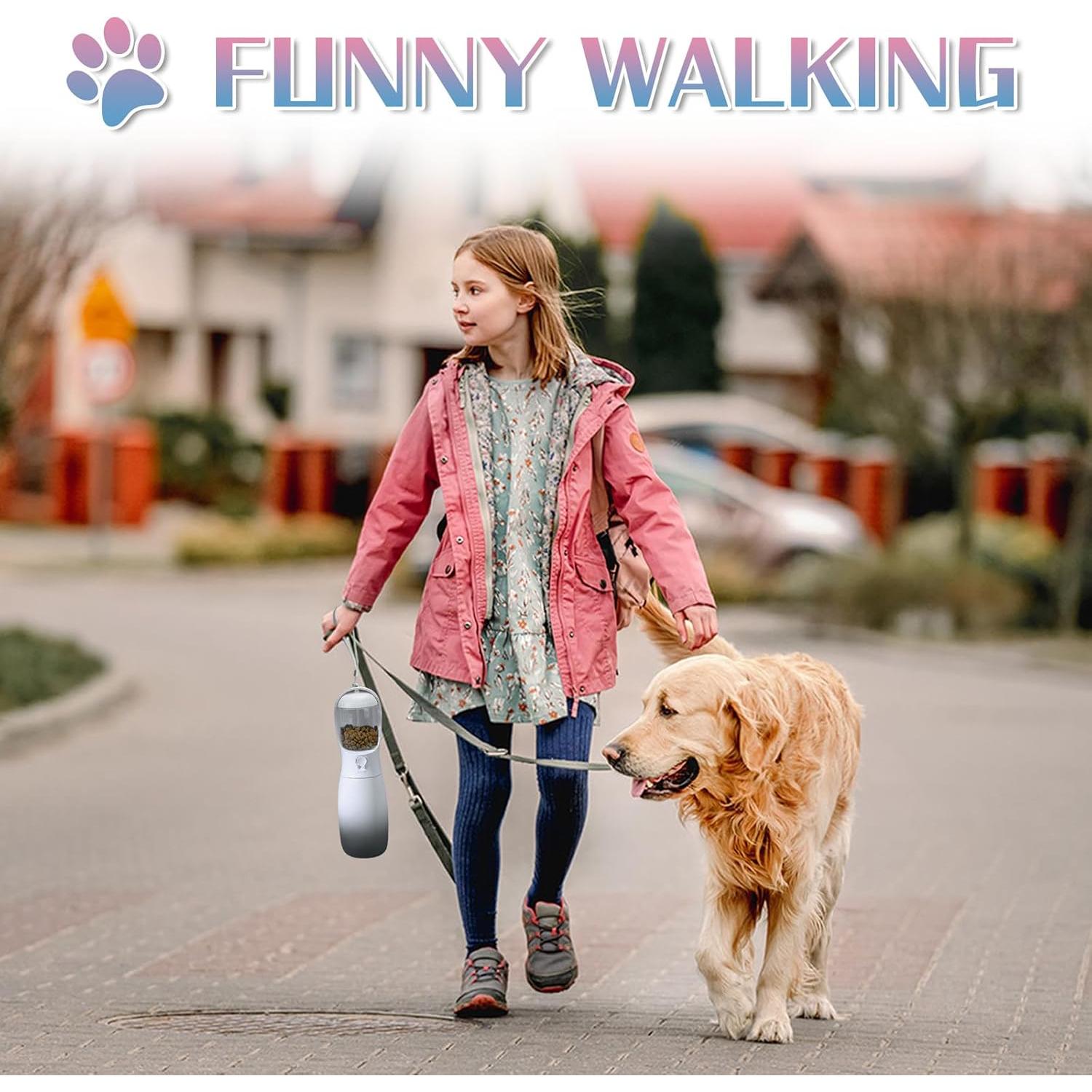 Botella de Agua Portátil para Perros Mitocapy 19Oz Doble Función