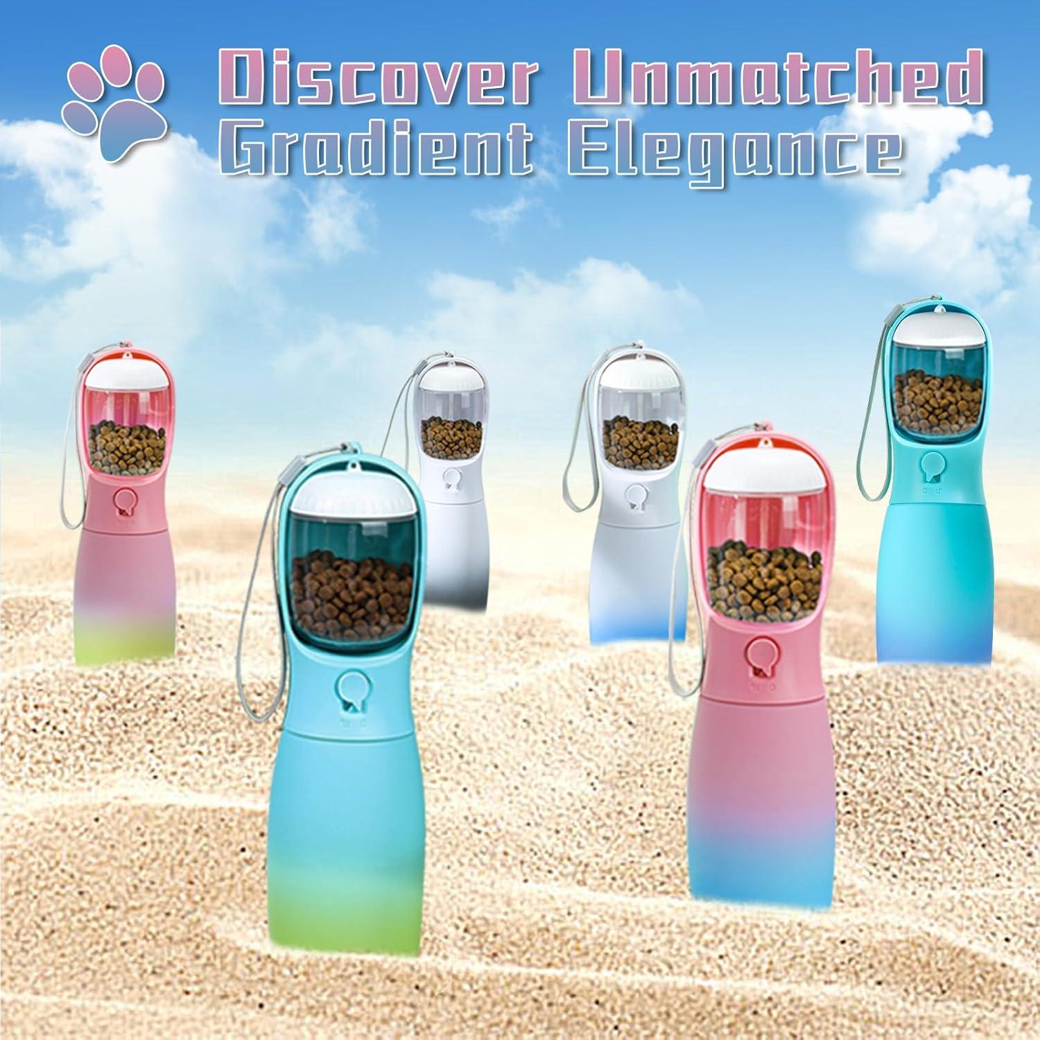 Botella de Agua Portátil para Perros Mitocapy 19Oz Doble Función