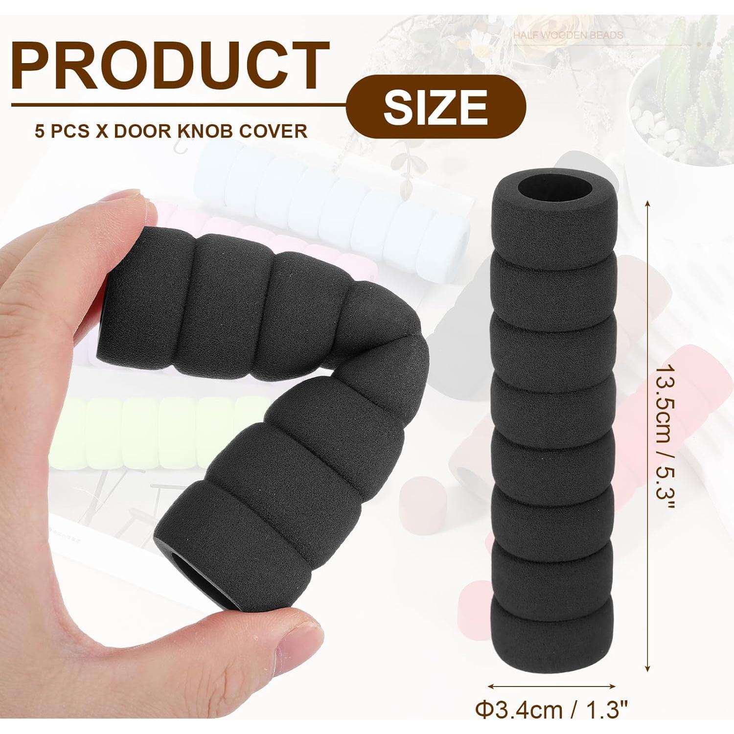 Cubiertas de Manijas de Puerta uxcell 5 Pcs Negro Espiral
