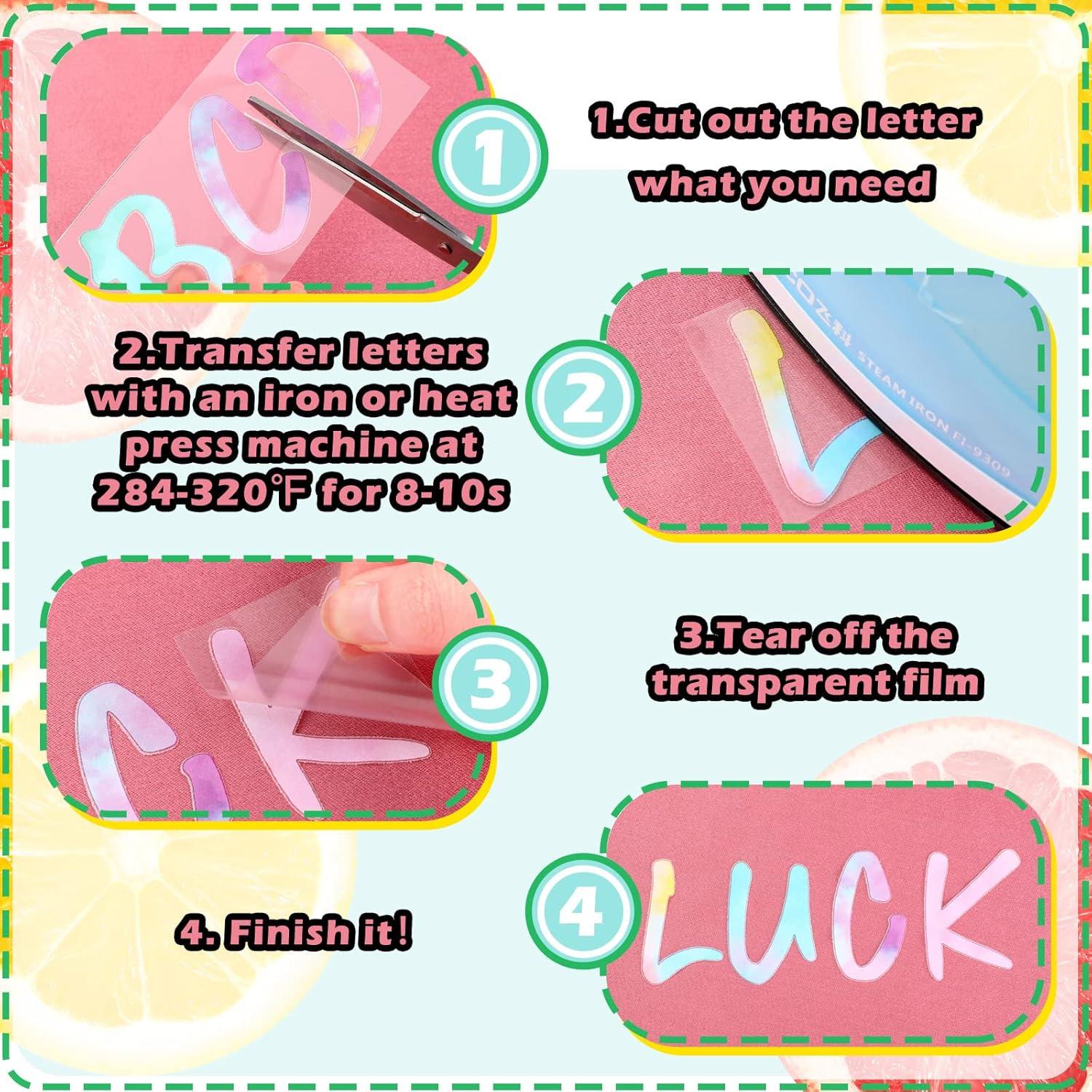 Letras y Números Termotransferibles Spakon 5" 440 Piezas