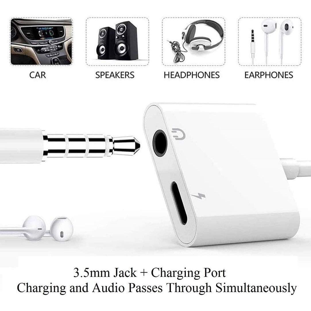 Adaptador de Auriculares Lightning a 3.5mm esbeecables 3 Pzs
