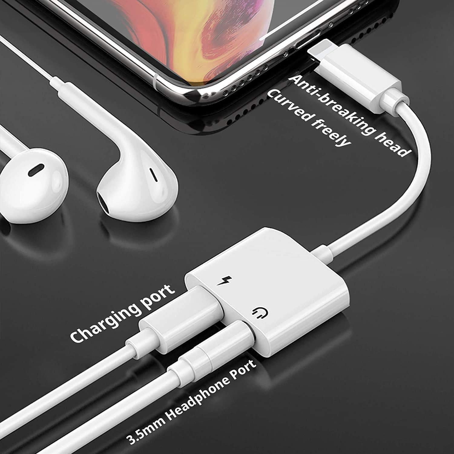 Adaptador de Auriculares Lightning a 3.5mm esbeecables 3 Pzs