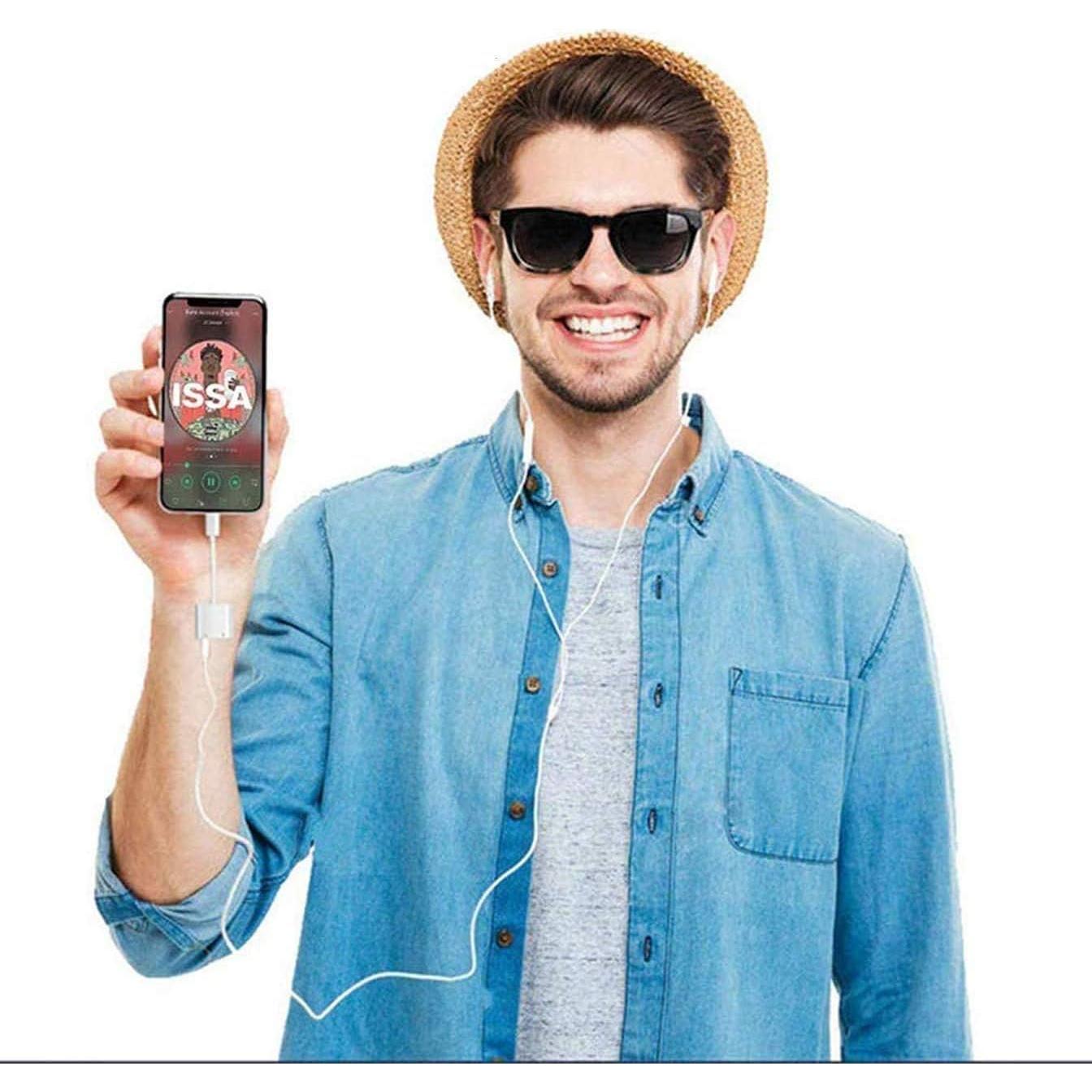 Adaptador de Auriculares Lightning a 3.5mm esbeecables 3 Pzs