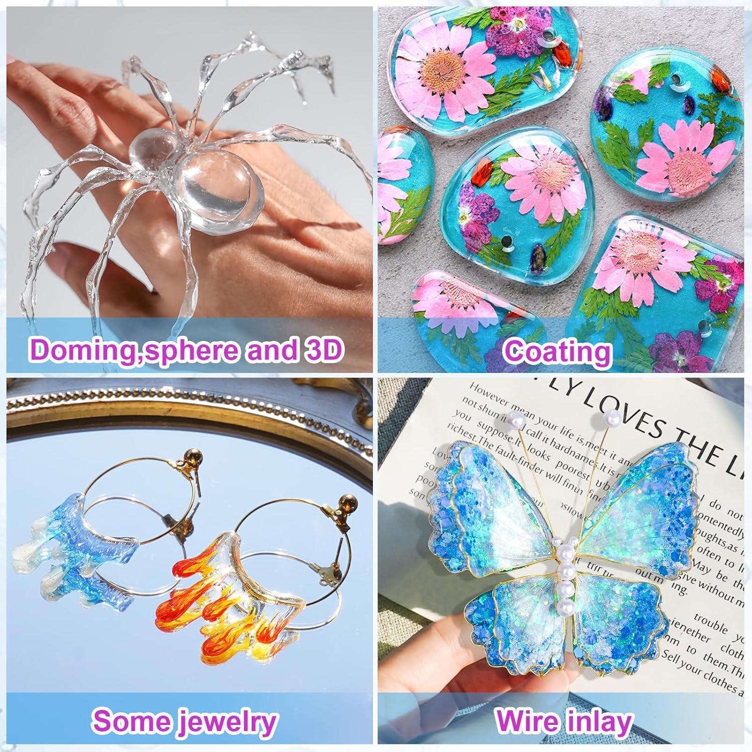 Kit de Resina UV LET'S RESIN 200g Cristalina Alta Viscosidad