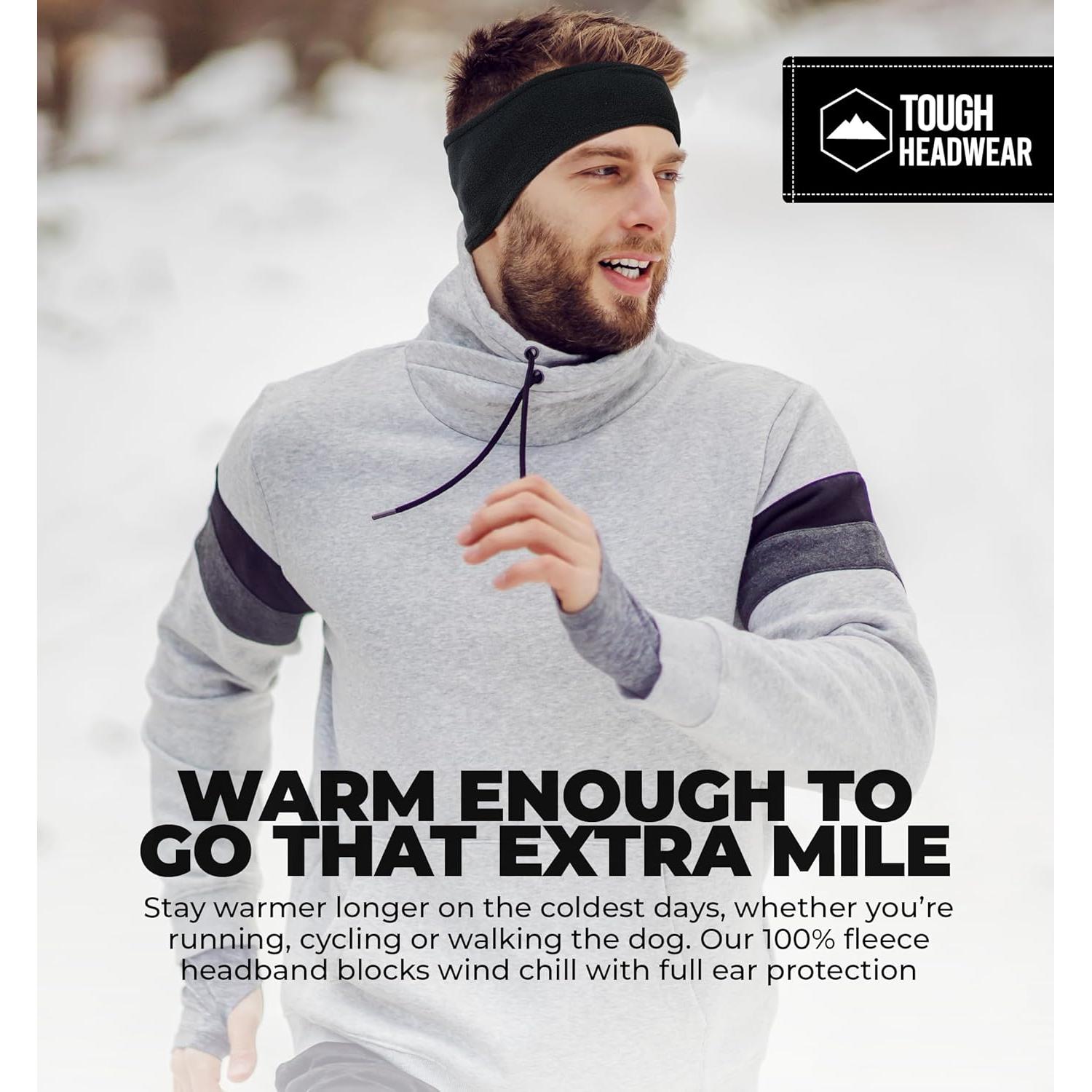 Cinta para la cabeza Tough Headwear de forro polar negra