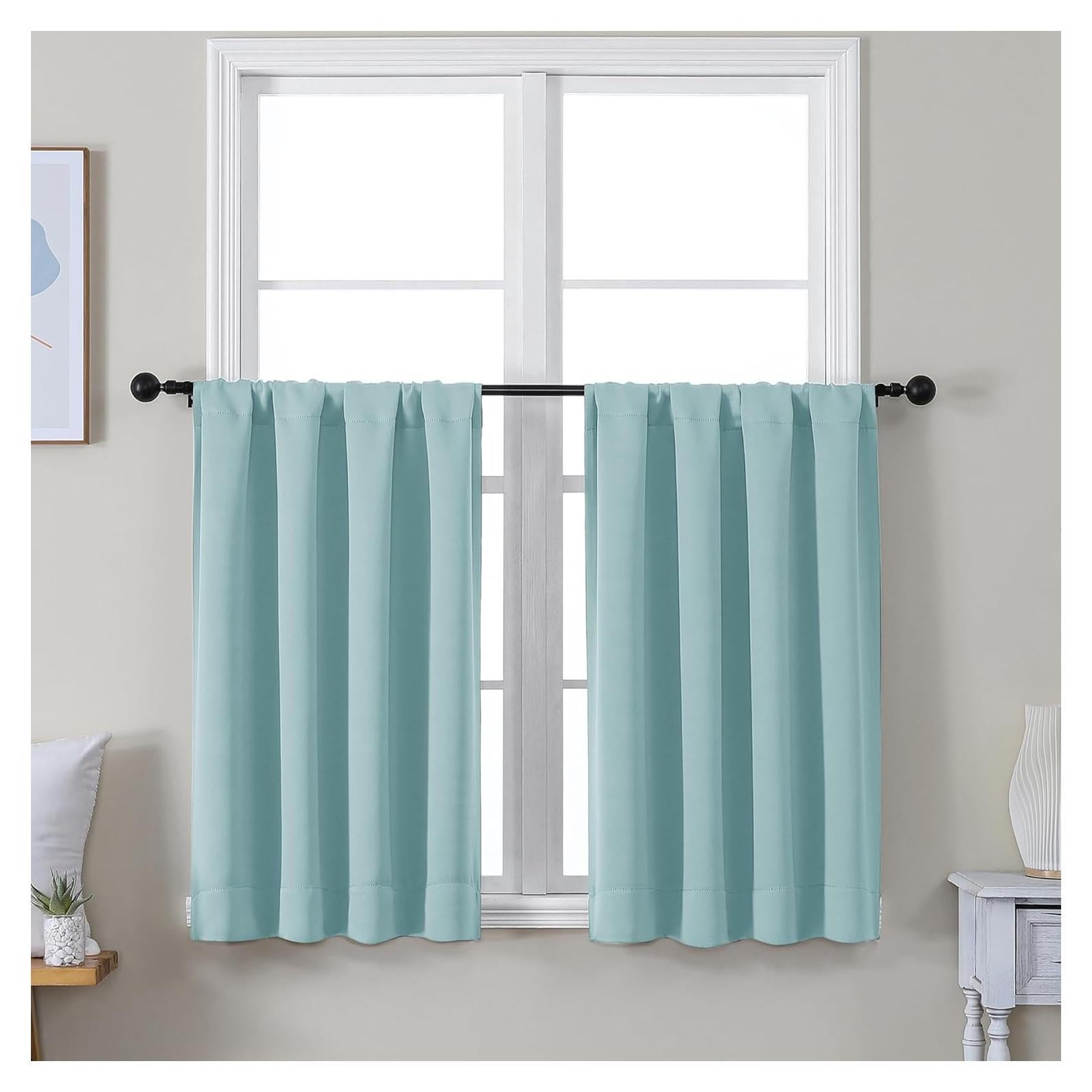 Cortinas Opacas Aqua Simplebrand 2 Paneles 101.6x91.4cm