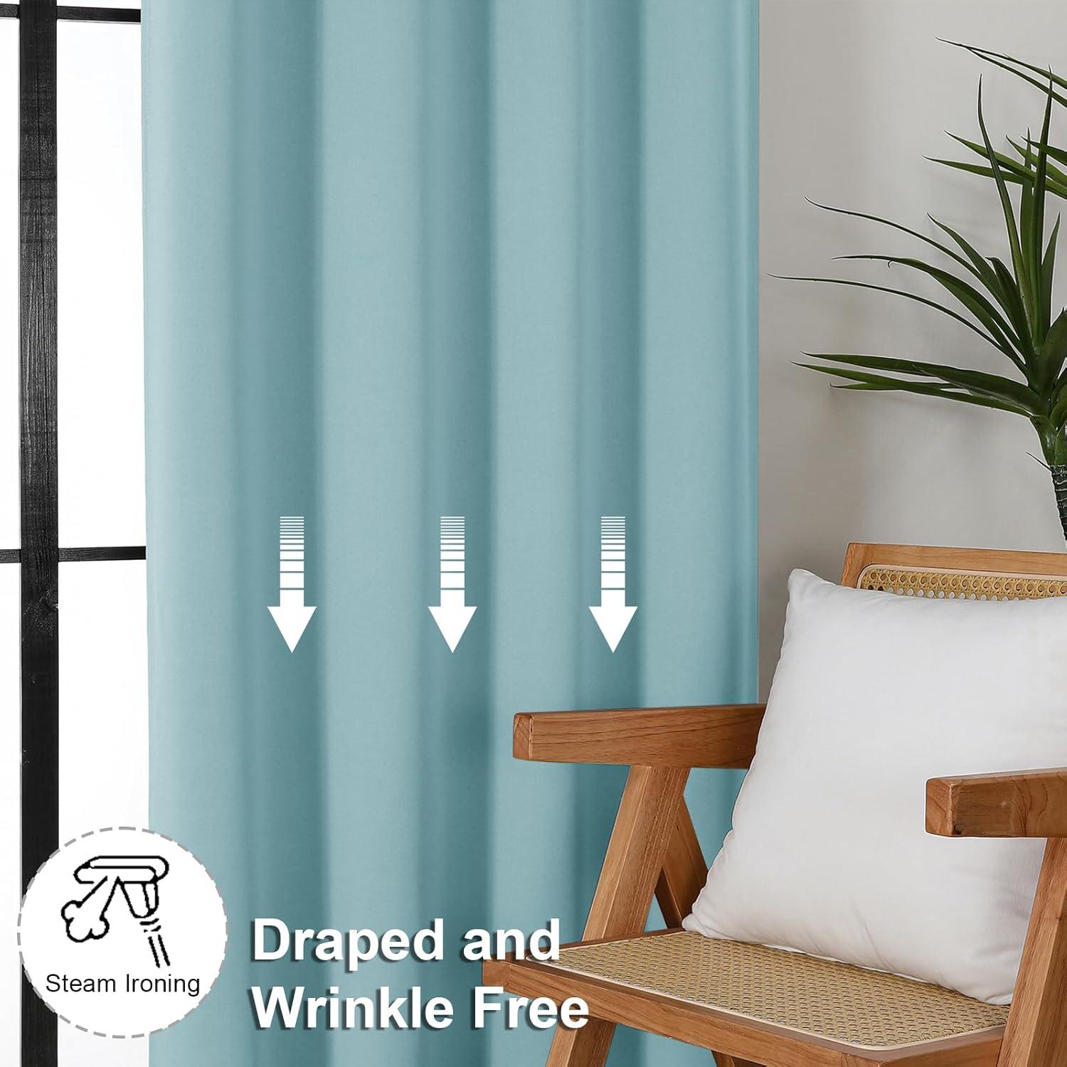 Cortinas Opacas Aqua Simplebrand 2 Paneles 101.6x91.4cm